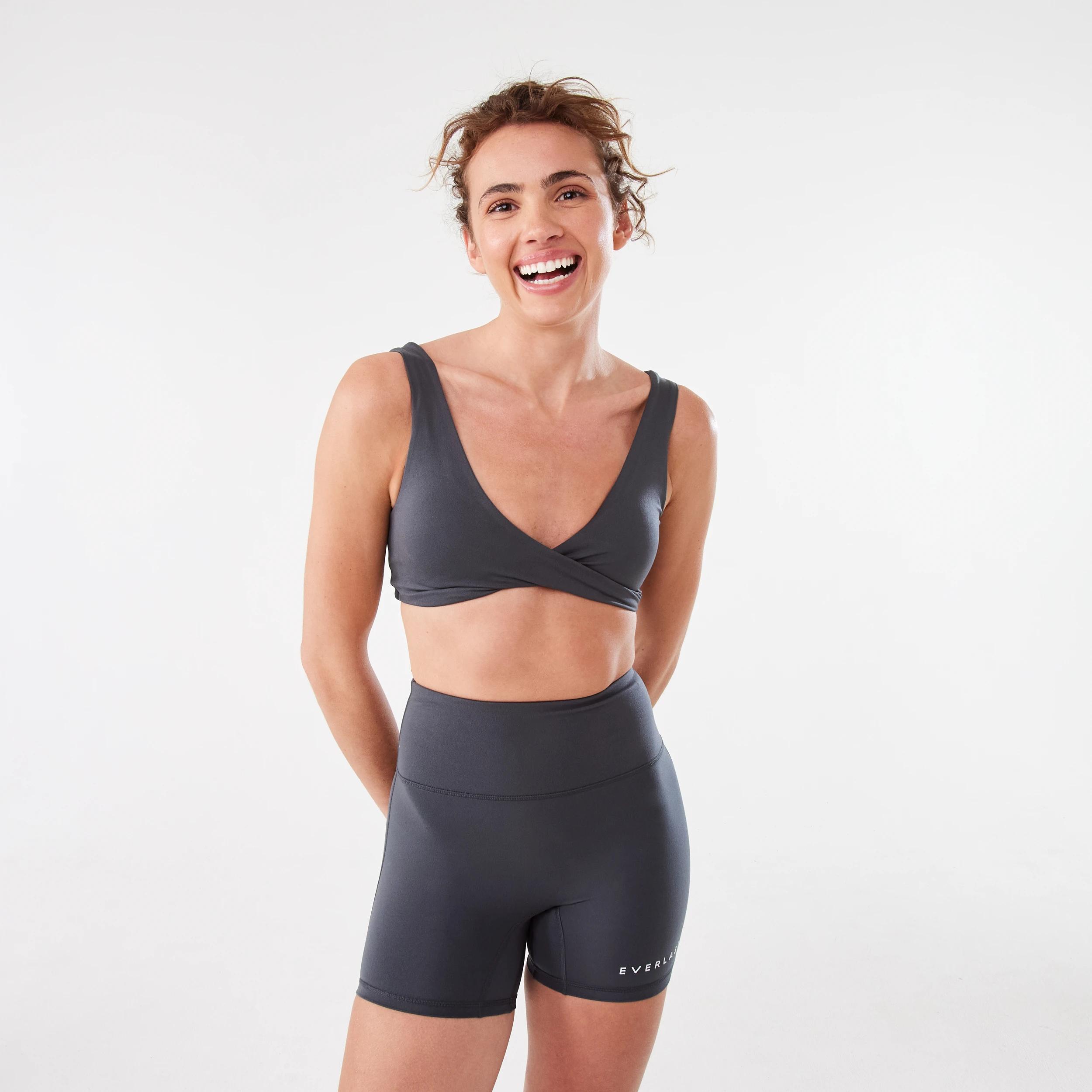 9 Everlast Womens Twist Front Crop Top EVERLAST COLLEGIATE CHARCOAL, 9 of 9