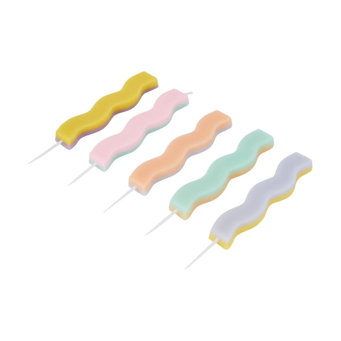 2 5 Piece Wavy Candles, 2 of 4