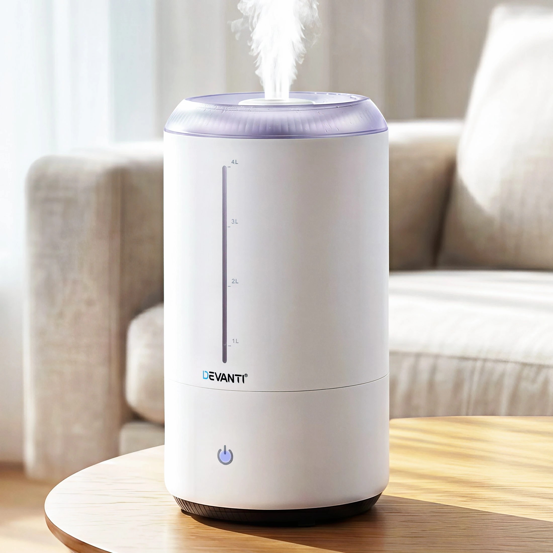 9 Devanti 4L Ultrasonic Humidifier and Diffuser - White, 9 of 9