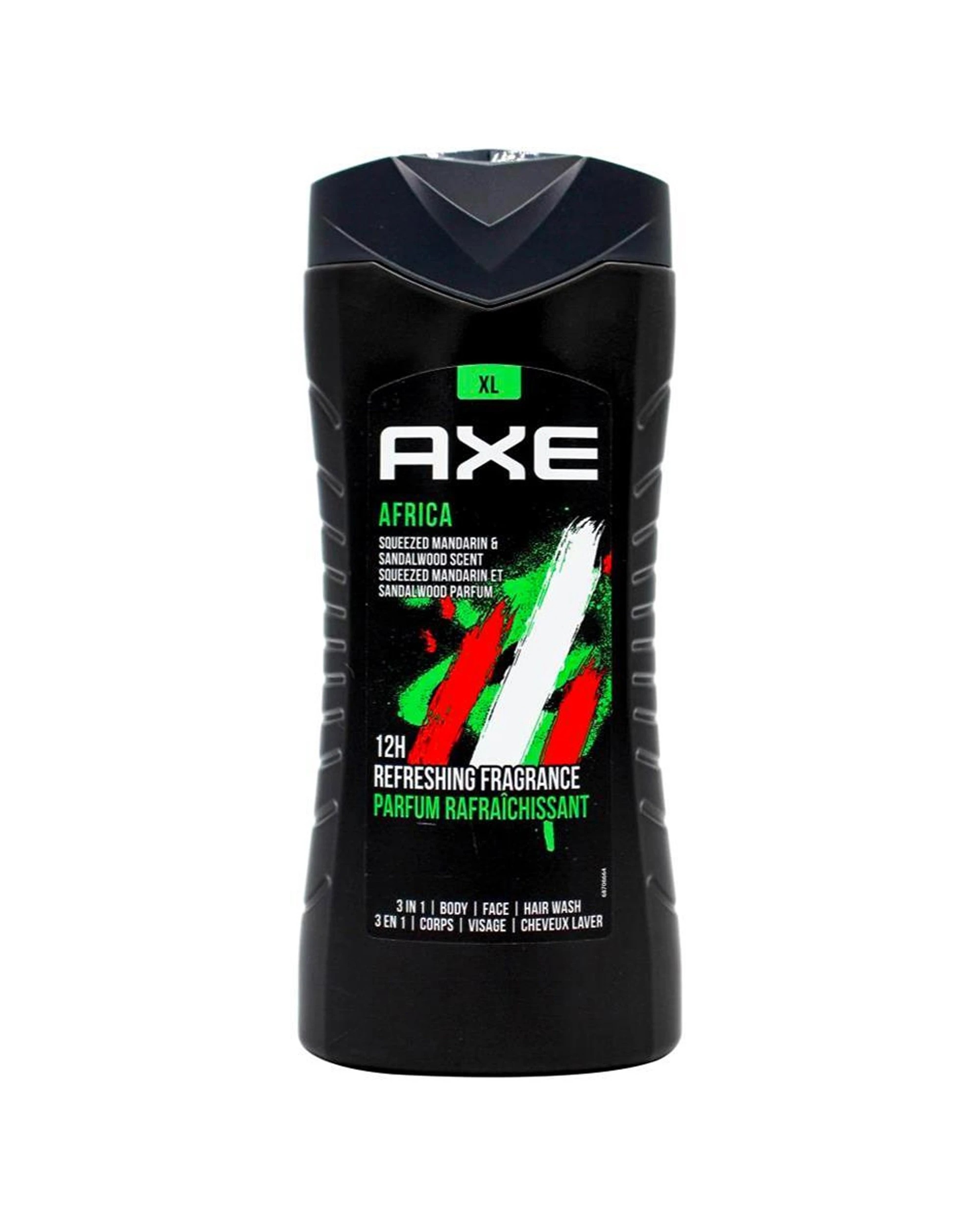 2 Axe Africa 6PK 3-in-1 Body Face Hair Wash 400ml Mandarin Sandalwood Scent - Black, 2 of 4