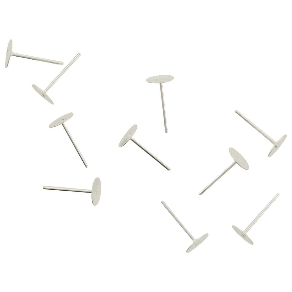 2 Born Flat Front Earring Posts Silver 10 Pack, 2 of 2