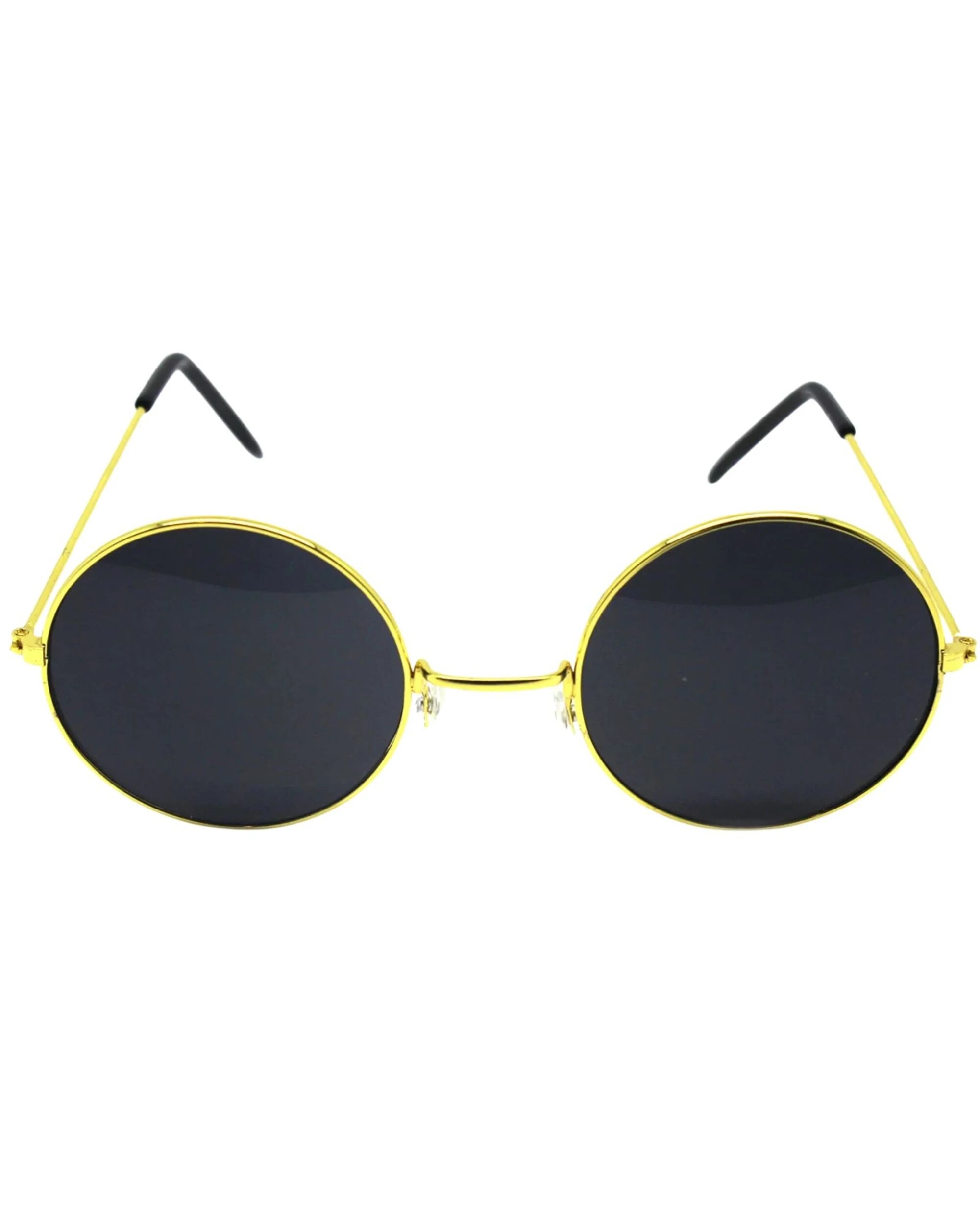 1 JD Party Adult Round Hippie Party Glasses - One Size - Black, 1 of 2