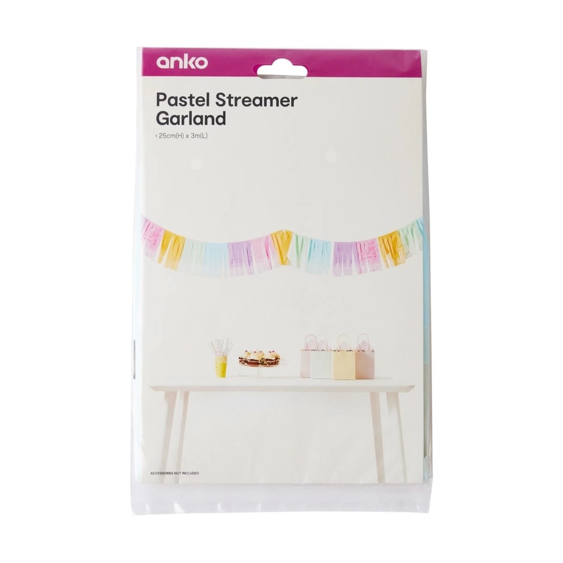 5 Pastel Streamer Garland, 5 of 5
