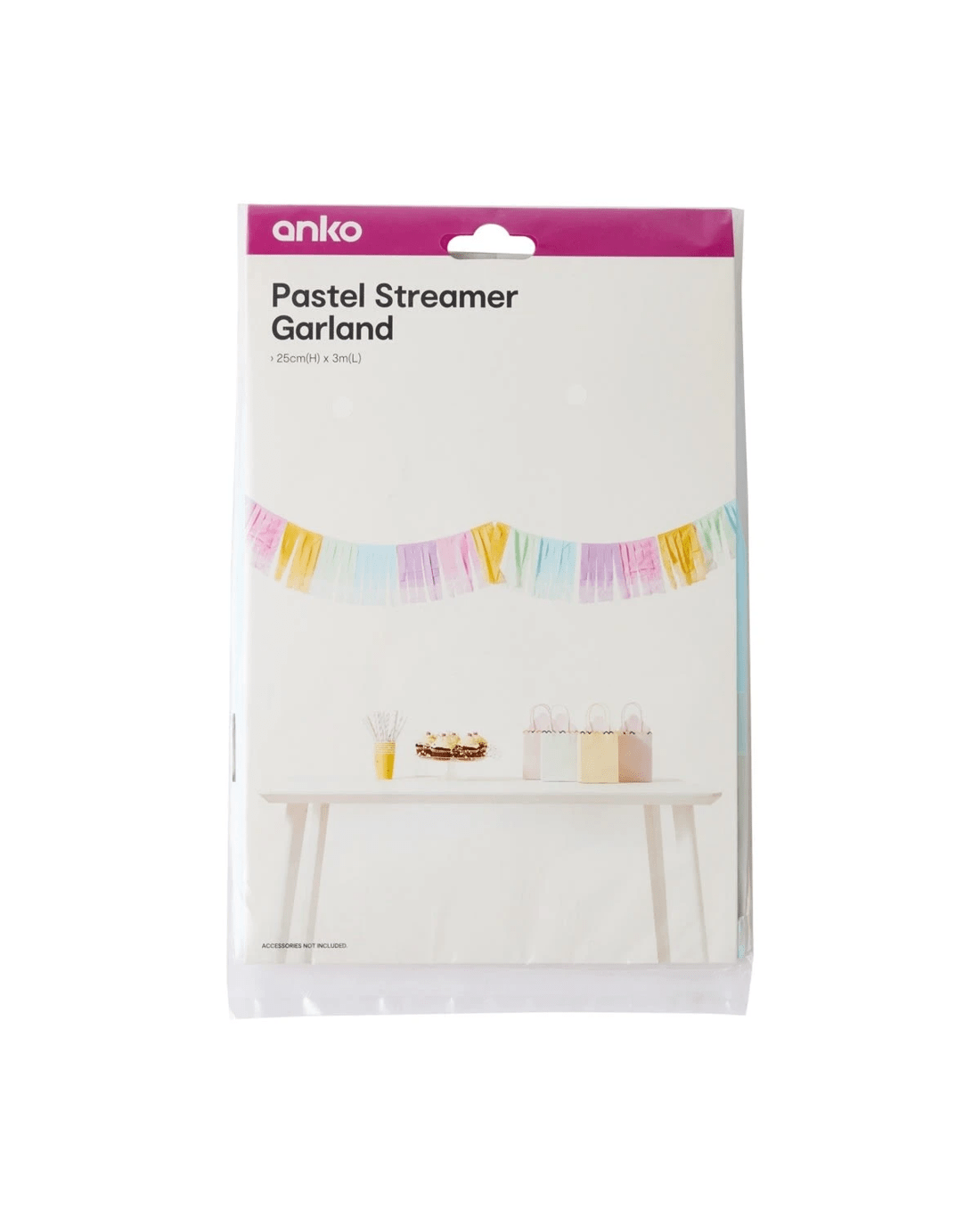 5 Pastel Streamer Garland, 5 of 5