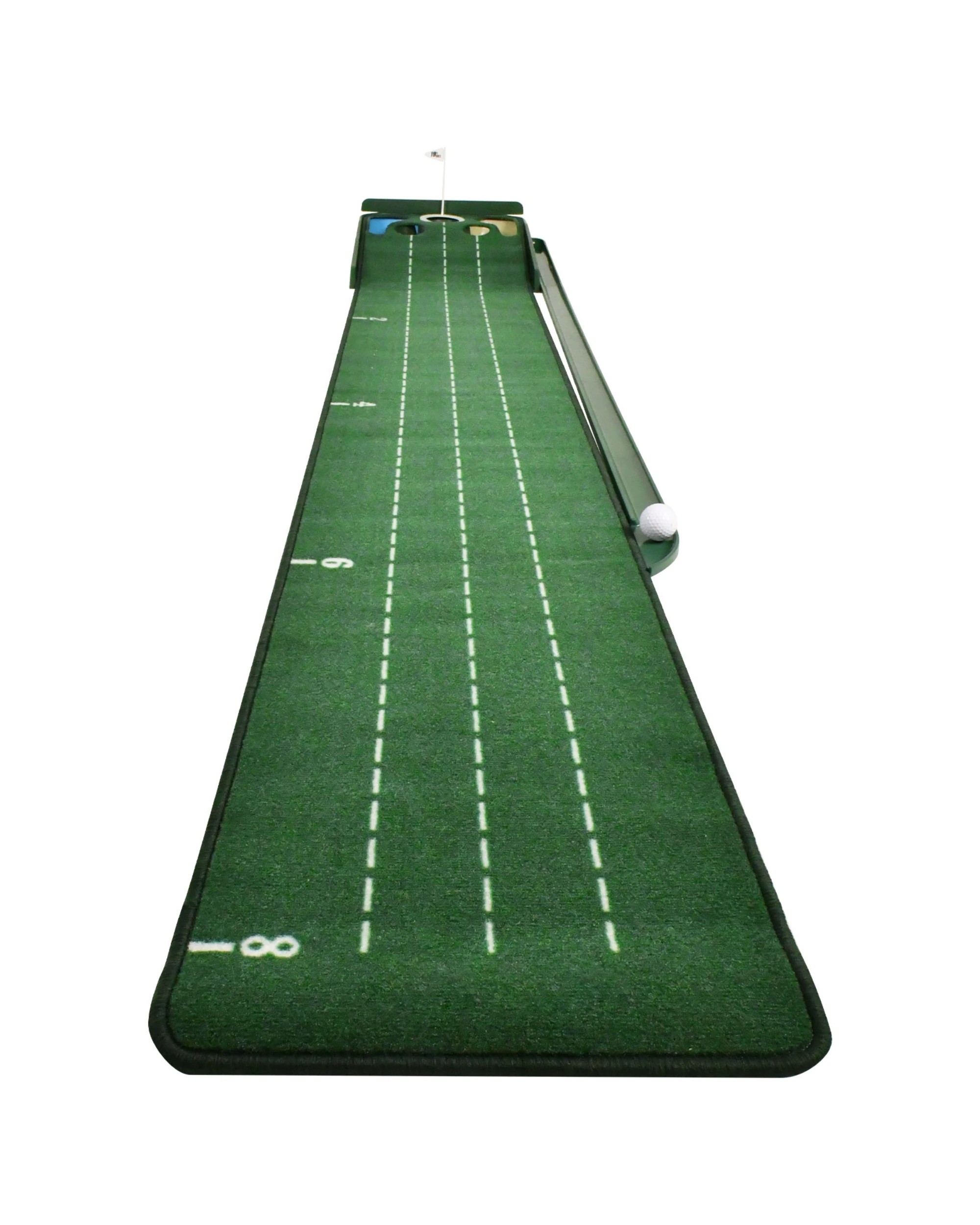 1 Advwin 5 Holes Golf Putting Mat with Auto Ball Return - Green, 1 of 7