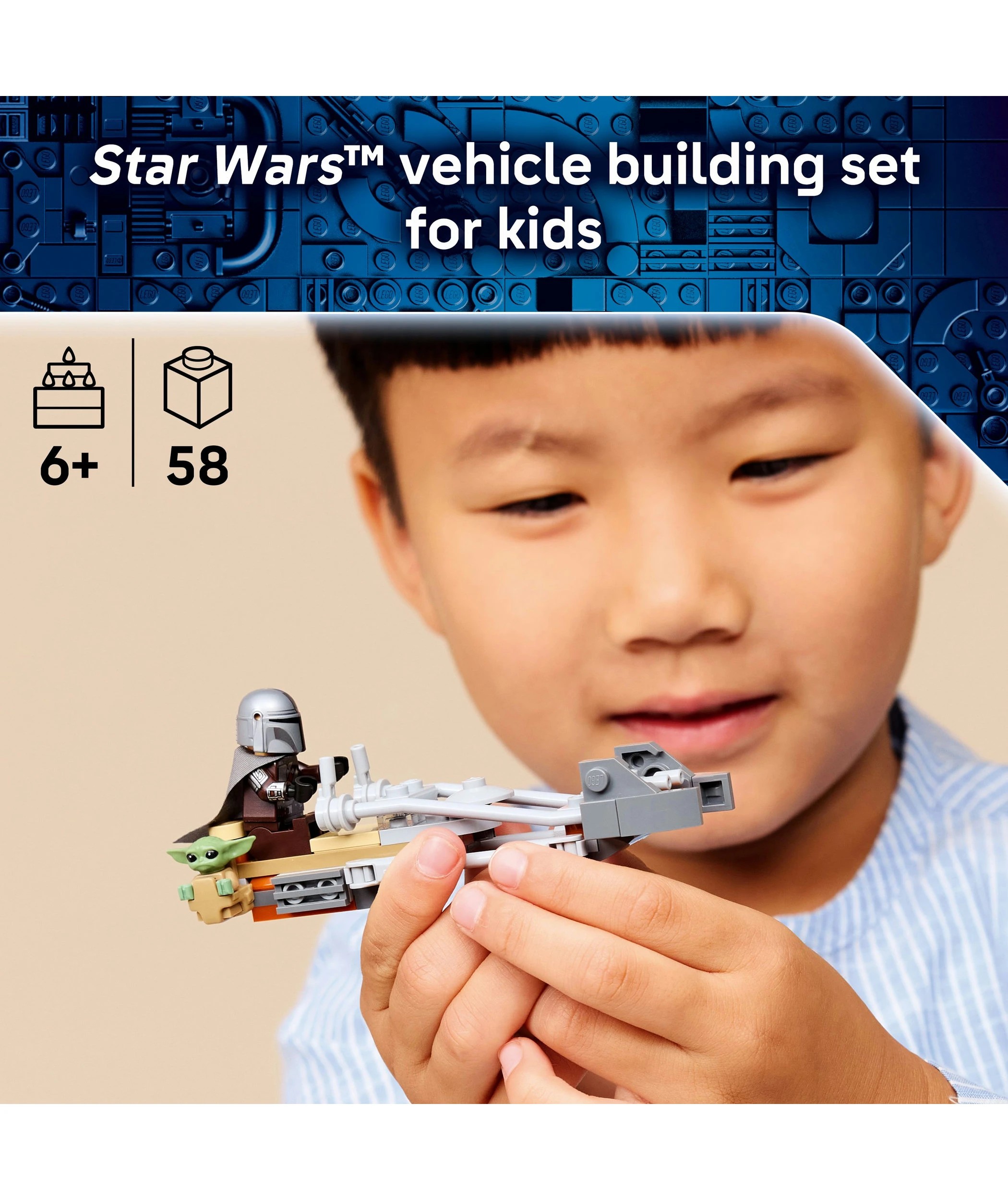 3 LEGO Star Wars The Mandalorian & Grogu's Speeder Bike 75436, 3 of 10