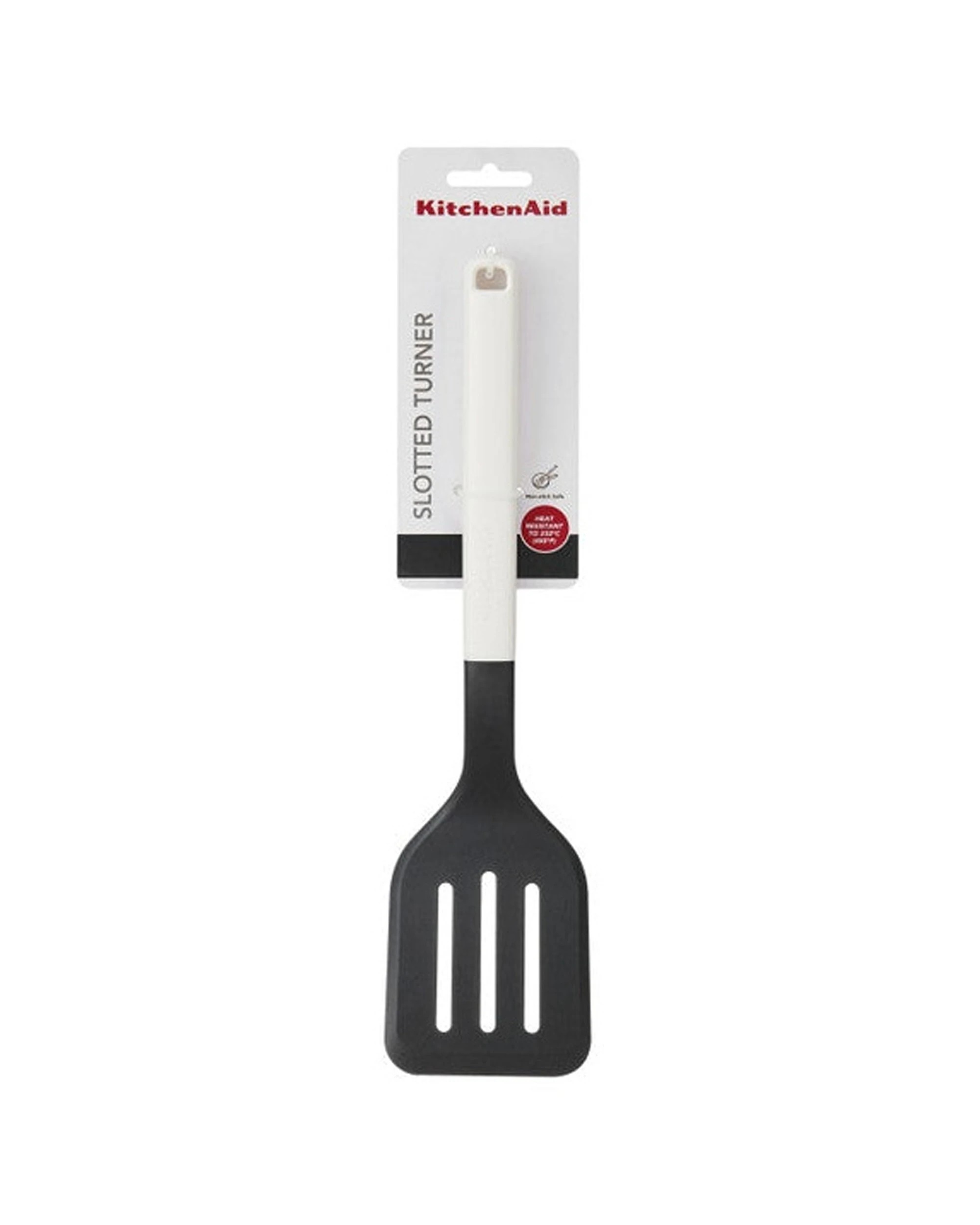 3 KitchenAid Slotted Turner Oversized Head Heat Resistant Porcelain Kitchen Utensil 34cm - White, 3 of 3