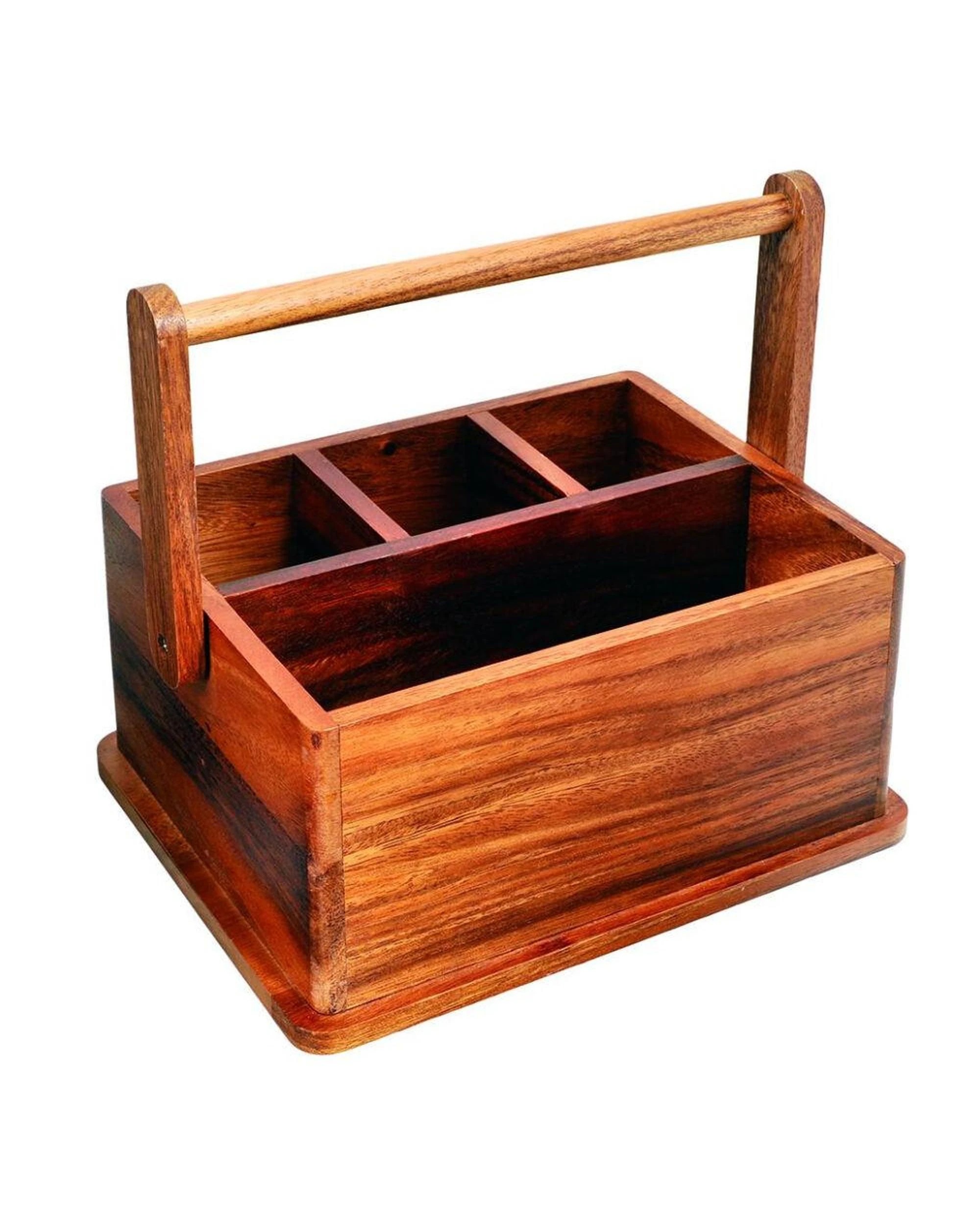 1 Davis & Waddell Acacia Wood BBQ Caddy Natural 27x22x12cm, 1 of 1