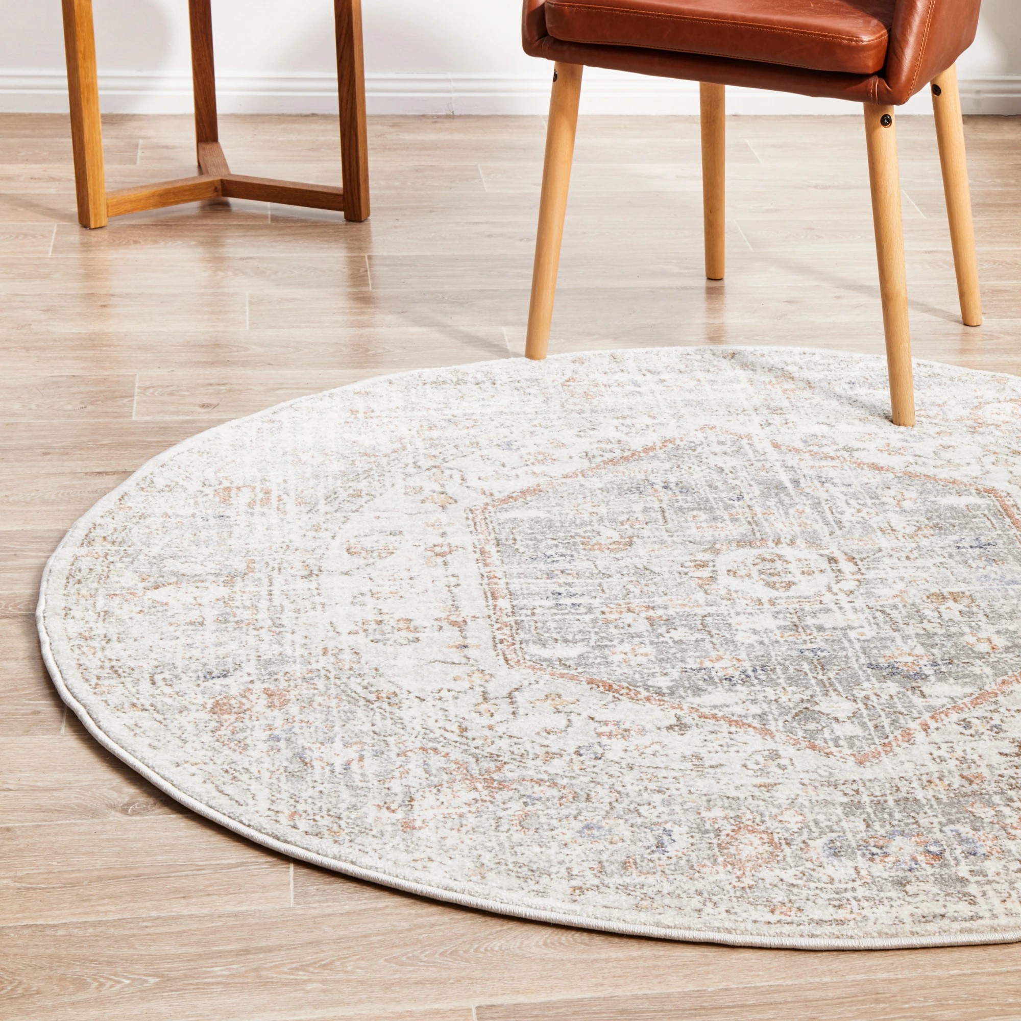 2 Common Ground Rugs Elite Lorissa 150x150cm - Small Round Rug - Natural, 2 of 8
