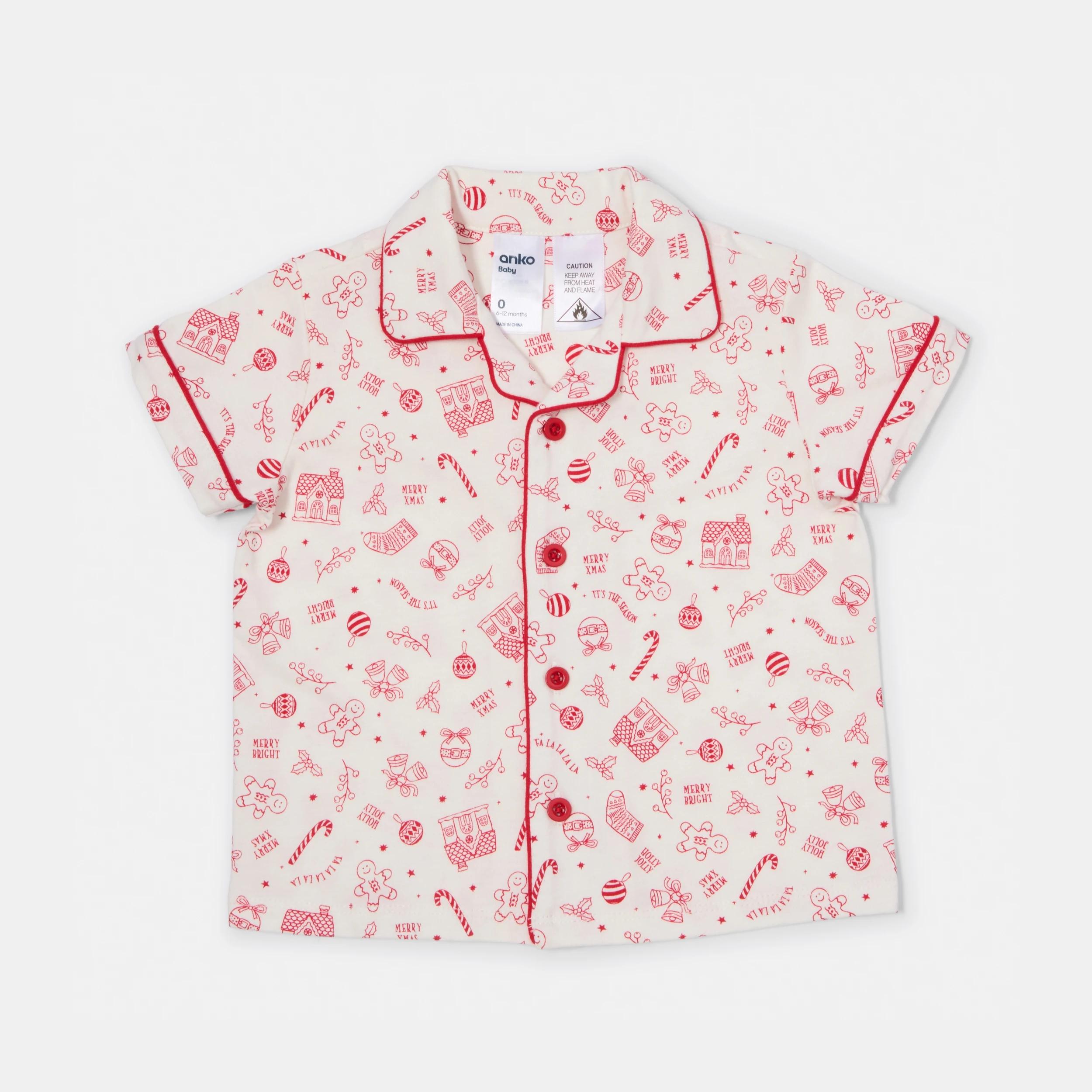 3 Christmas All Over Print Pyjama Set CHALK MERRY XMAS, 3 of 7