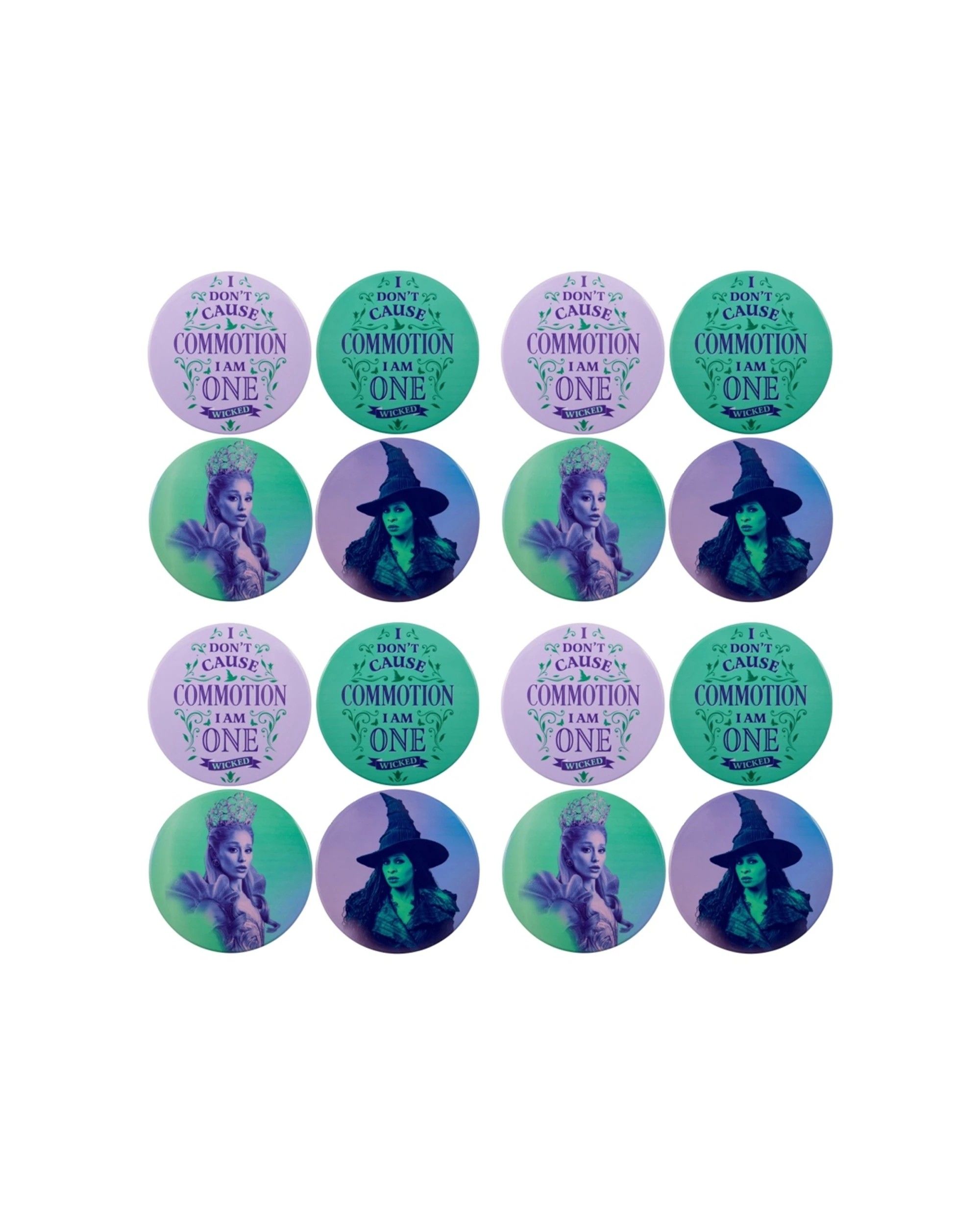 1 Maxwell & Williams 4x 4pc Wicked Themed Ceramic Coasters Set 10cm - Multi, 1 of 2