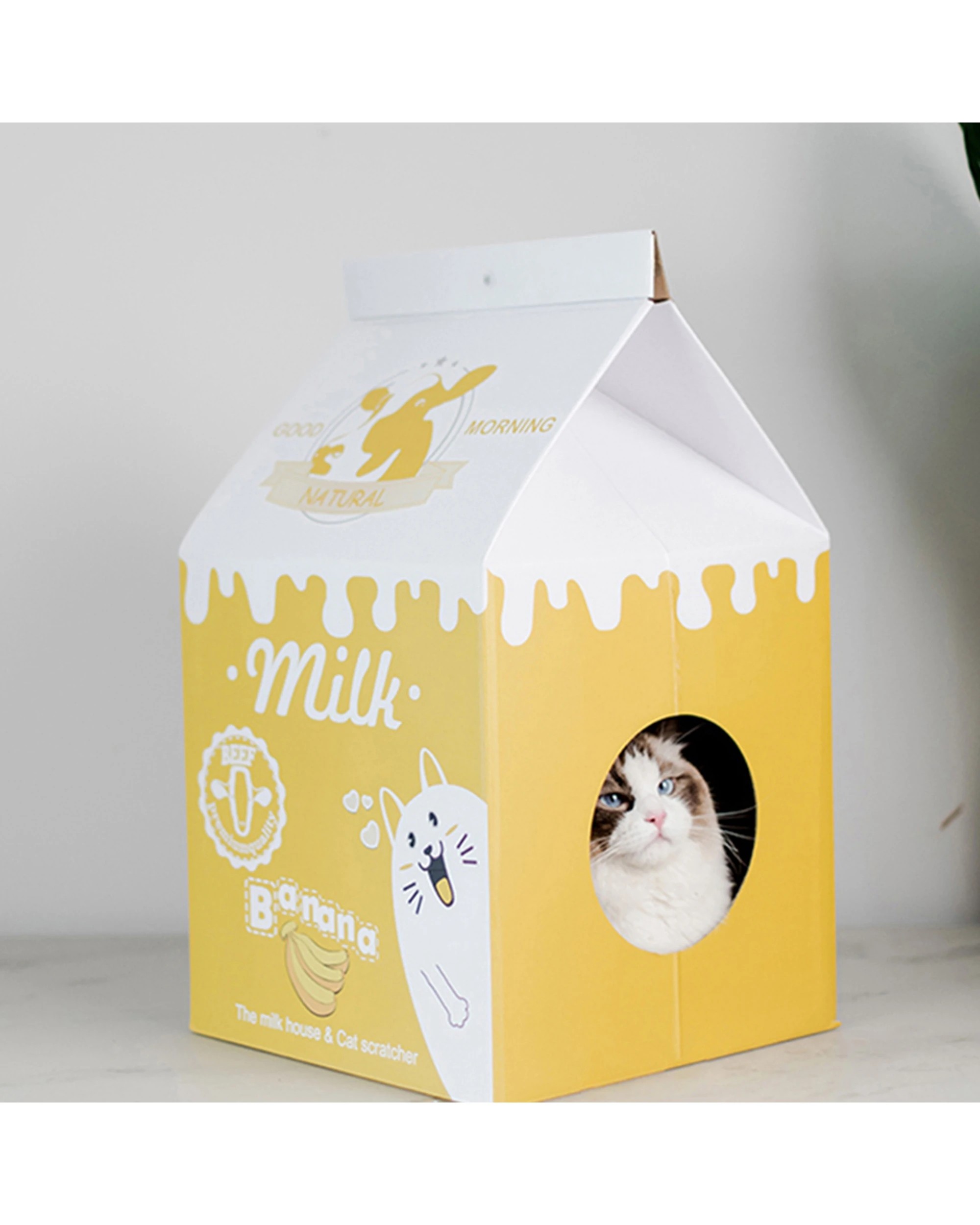 2 Zodiac Cat Scratcher House Furniture Generous Size Bed Play 32x56cm - Yellow, 2 of 5