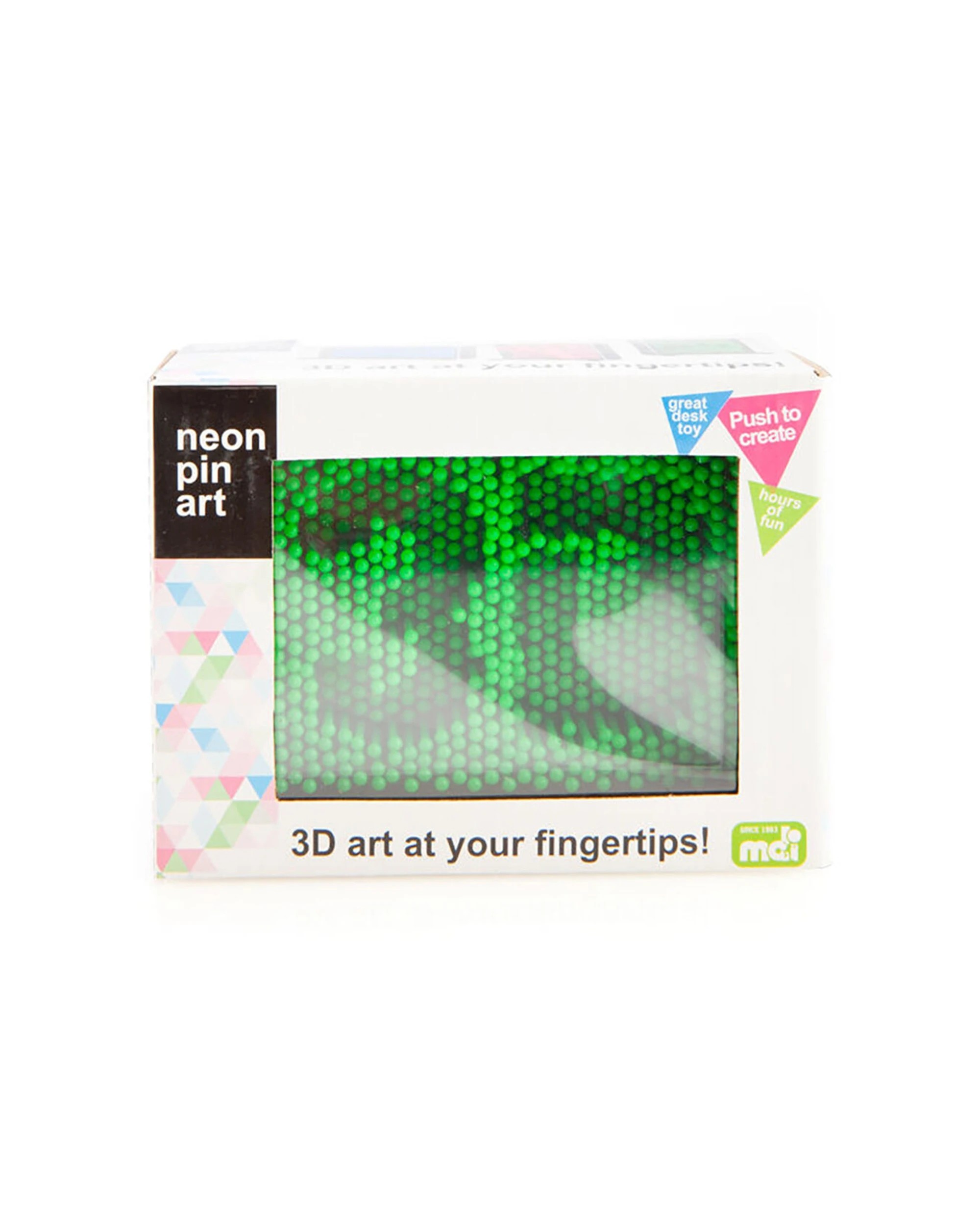 4 MDI Neon Push Pin Art Square Desk Decor 13x10cm - Green, 4 of 5
