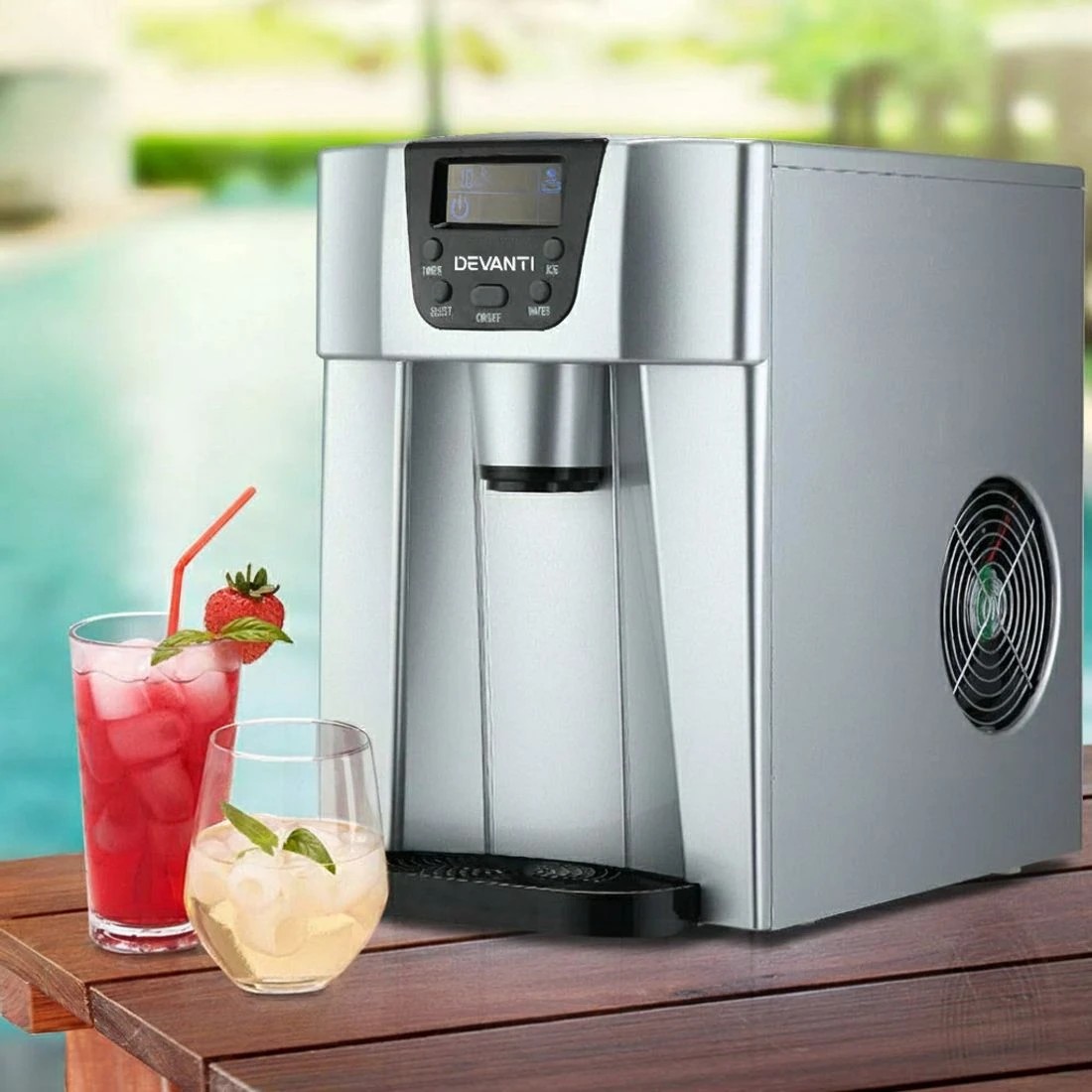 6 Devanti 12kg Ice Maker Machine with Water Dispenser - Silver, 6 of 8