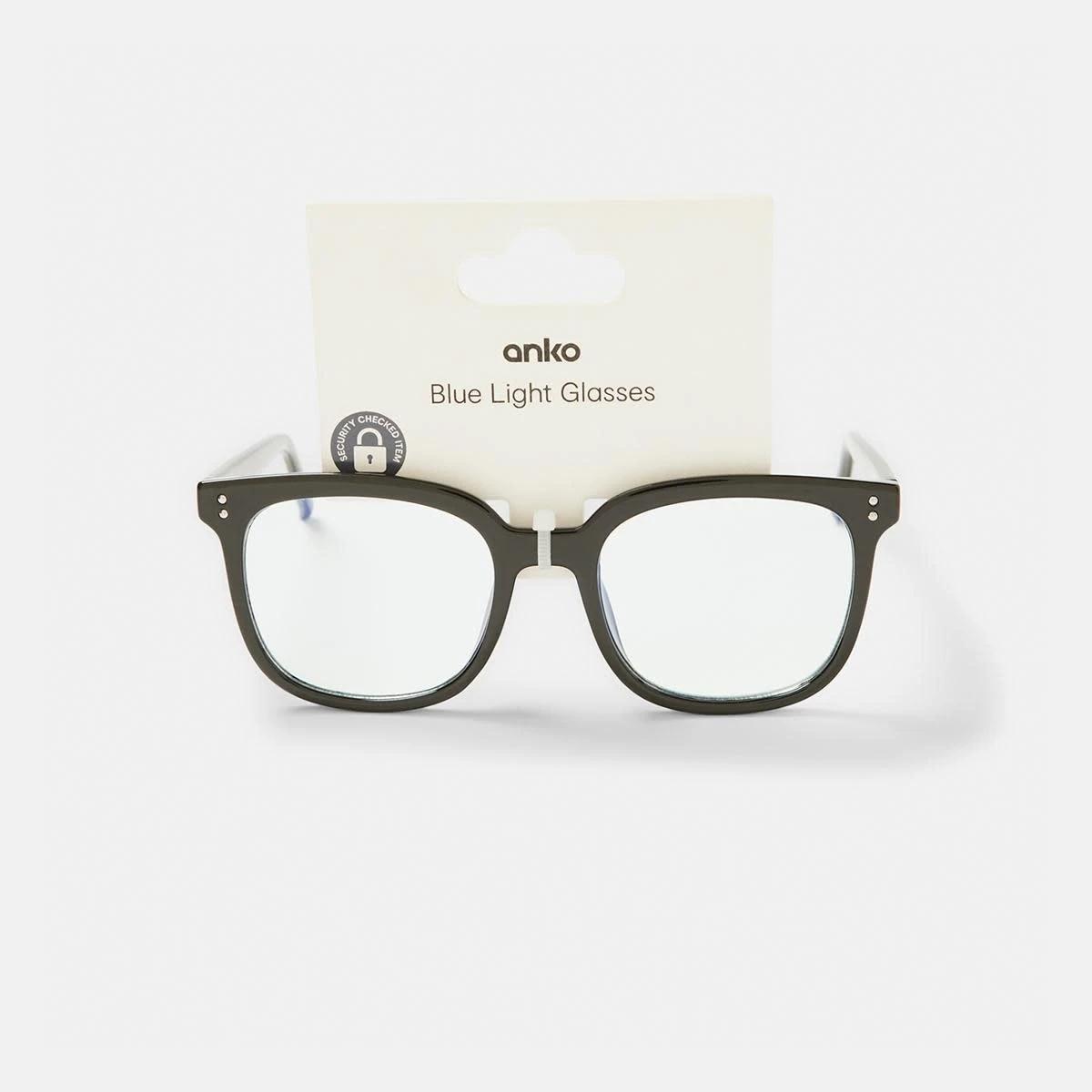 6 Black Frame Blue Lens Glasses Clear, 6 of 6
