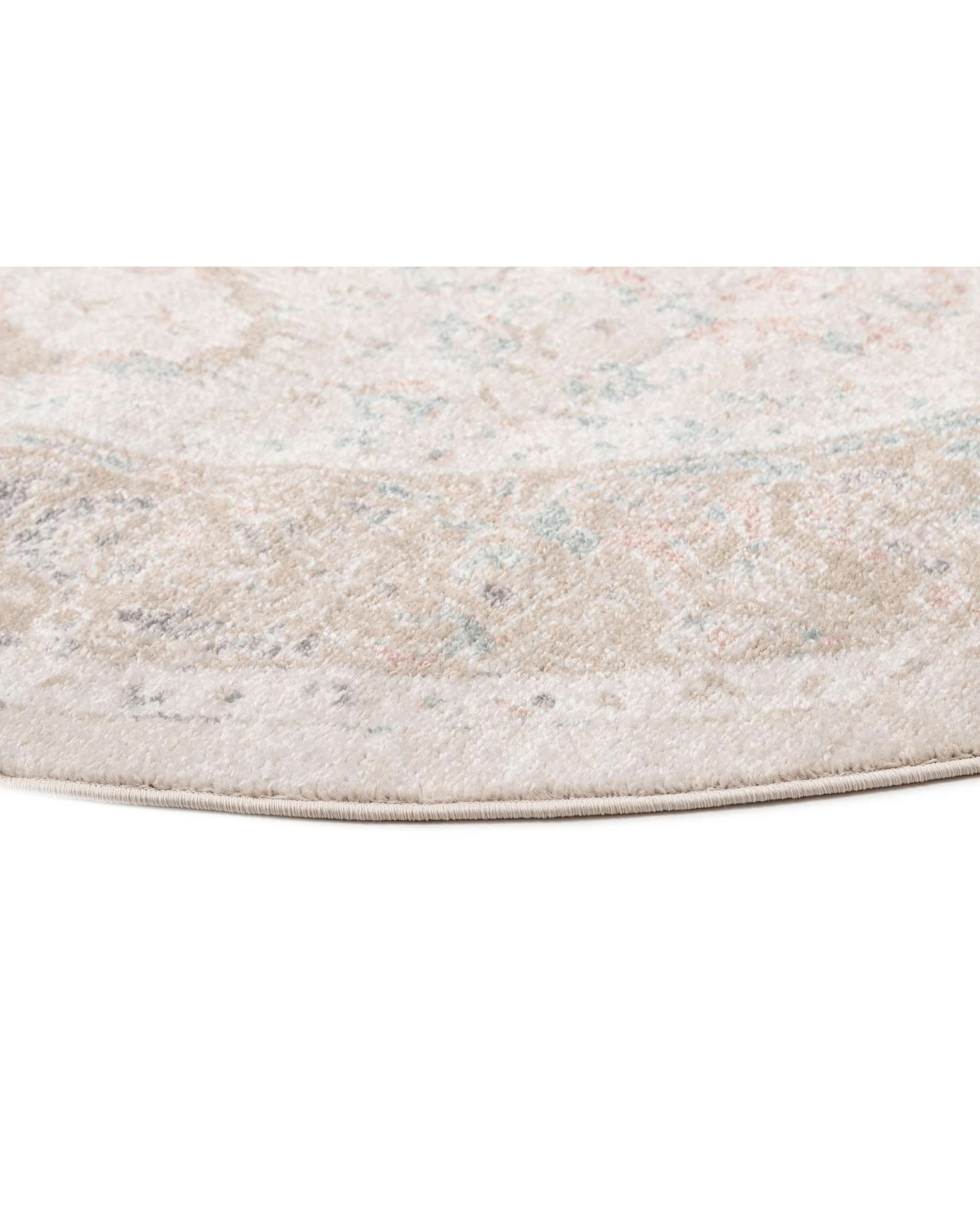 3 Loopsie Seymour Traditional Floral Round Rug-160cm x 160cm - White, 3 of 5