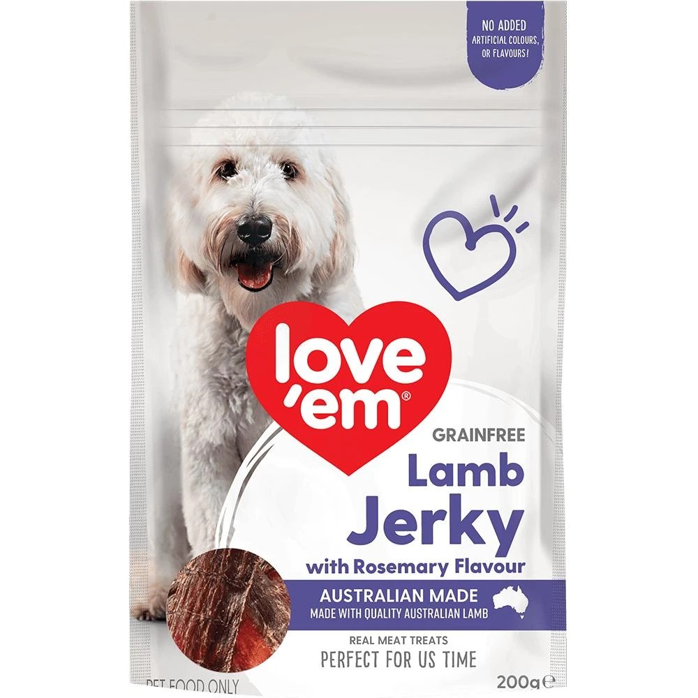 1 Love Em Lamb & Rosemary Jerky 200g 6pk, 1 of 2