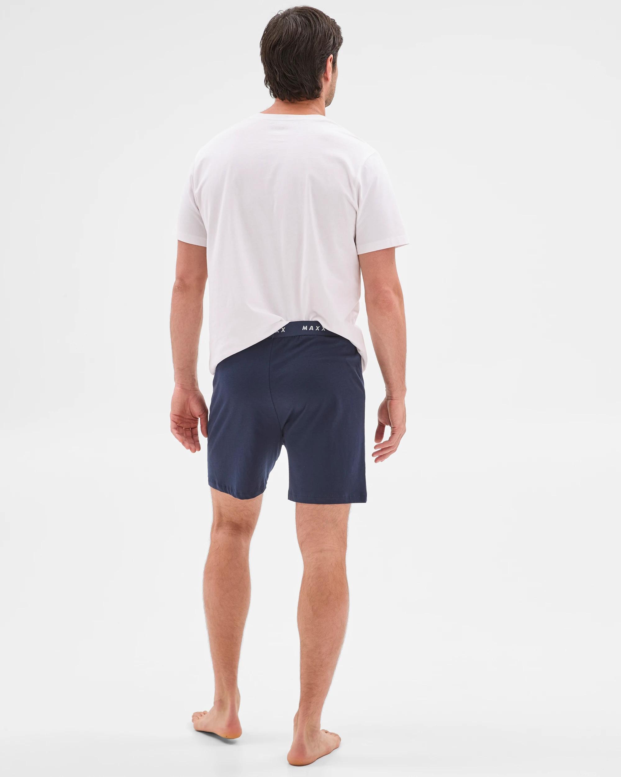 6 Mens Australian Cotton Jersey Sleep Shorts - Maxx NAVY BLUE, 6 of 6