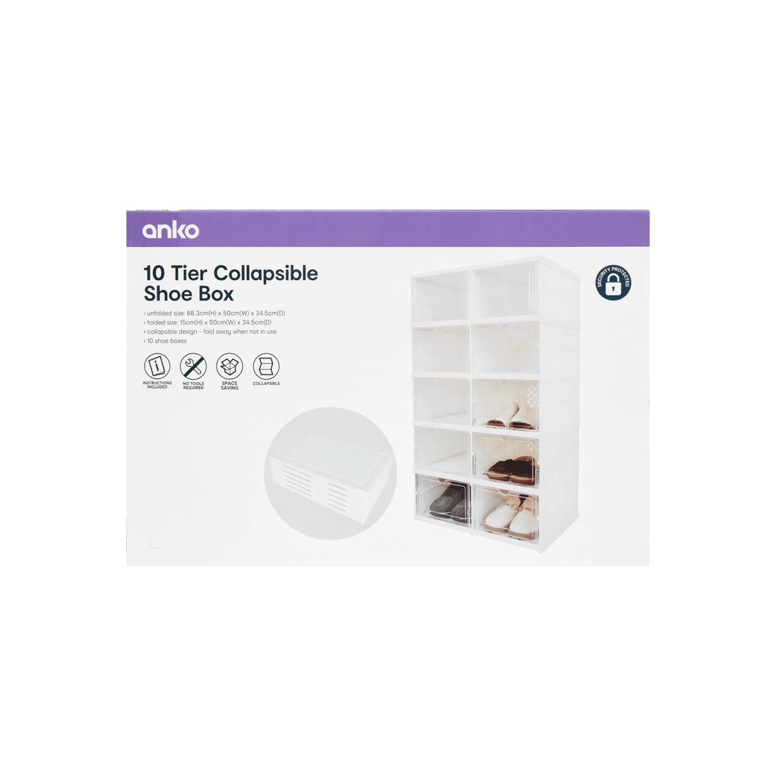 9 10 Tier Collapsible Shoe Box, 9 of 9