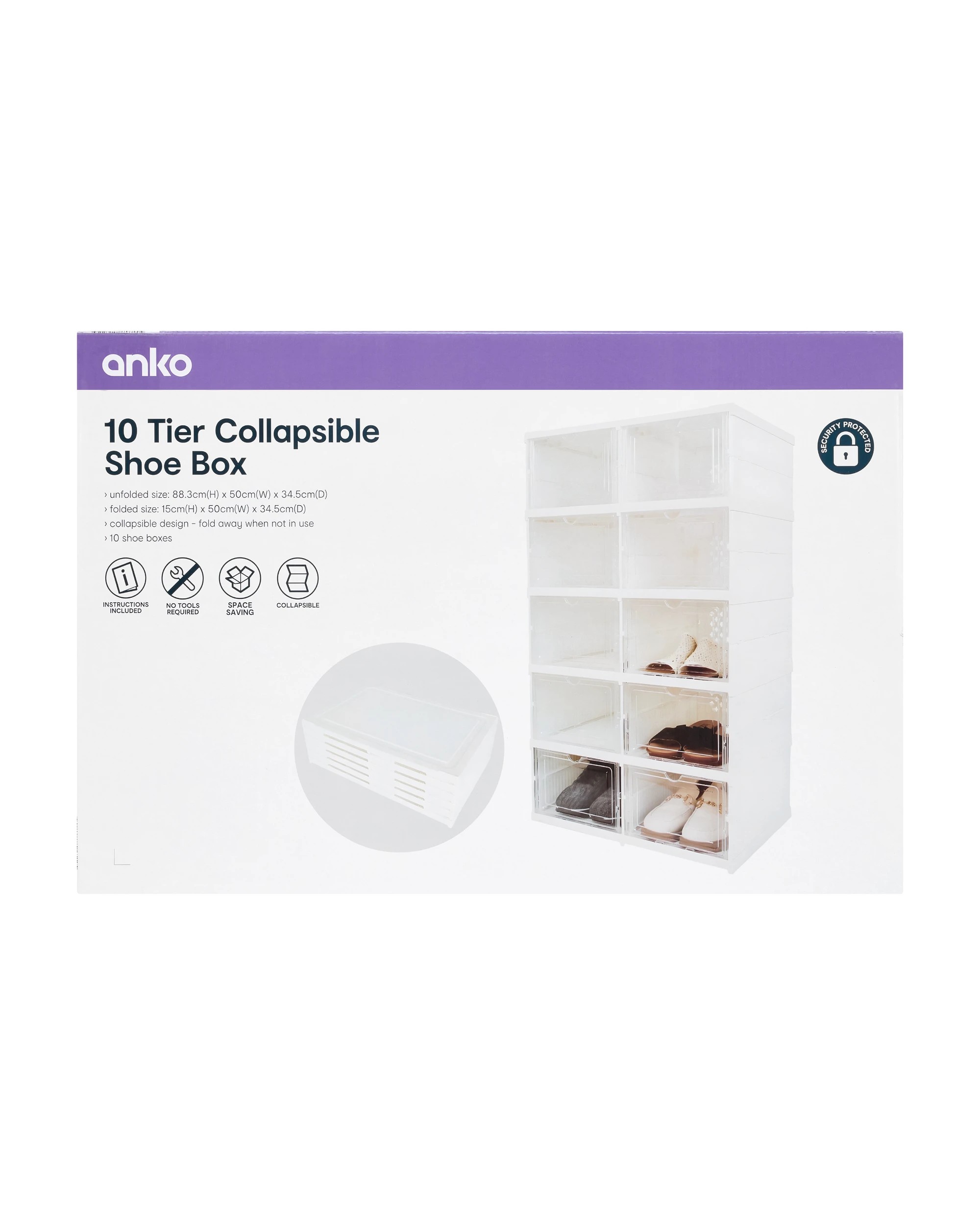 9 10 Tier Collapsible Shoe Box, 9 of 9