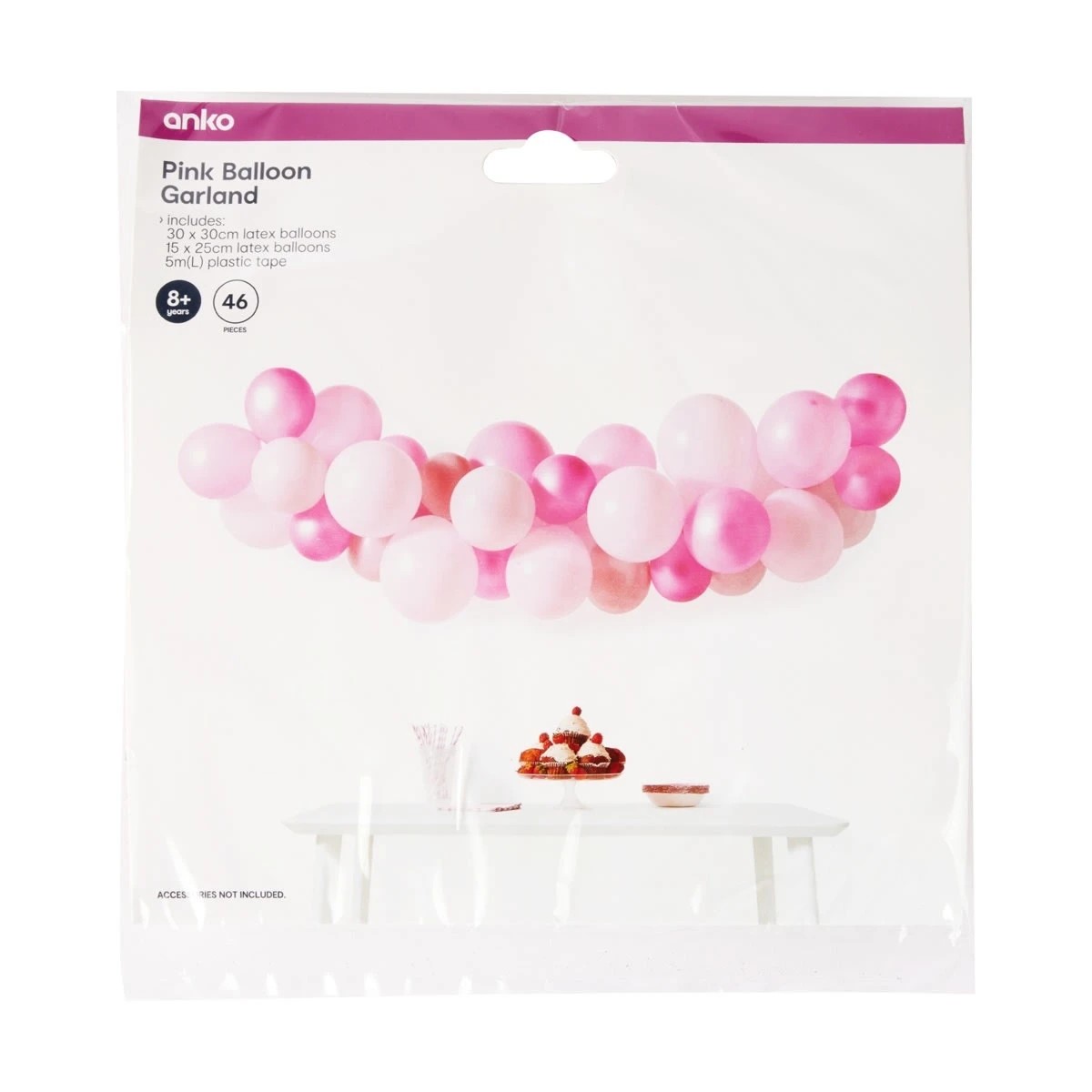5 46 Piece Pink Balloon Garland, 5 of 5