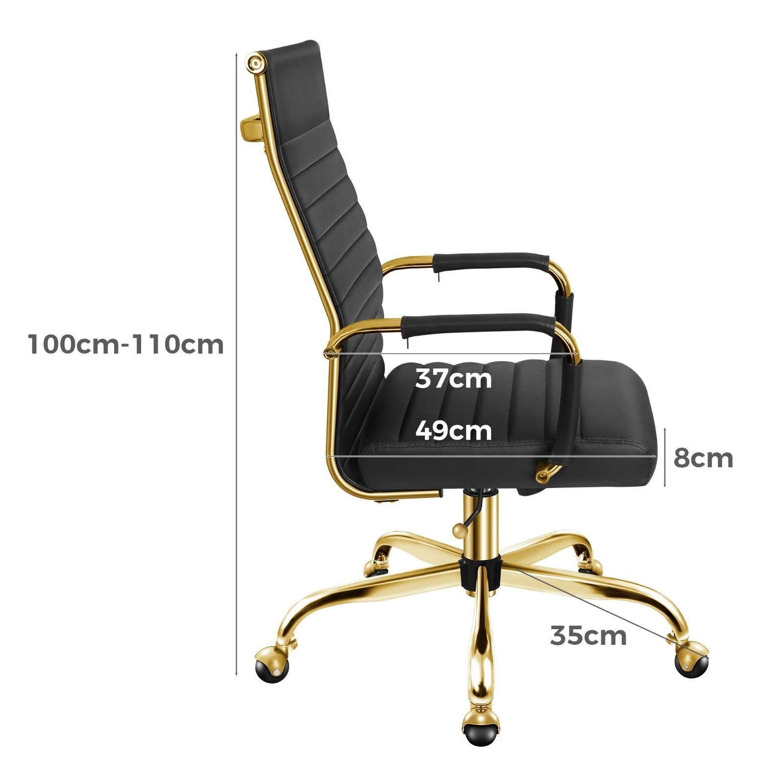 9 Alfordson Office Chair Padded Seat Ergonomic Executive Computer Study Gaming - Black, 9 of 10