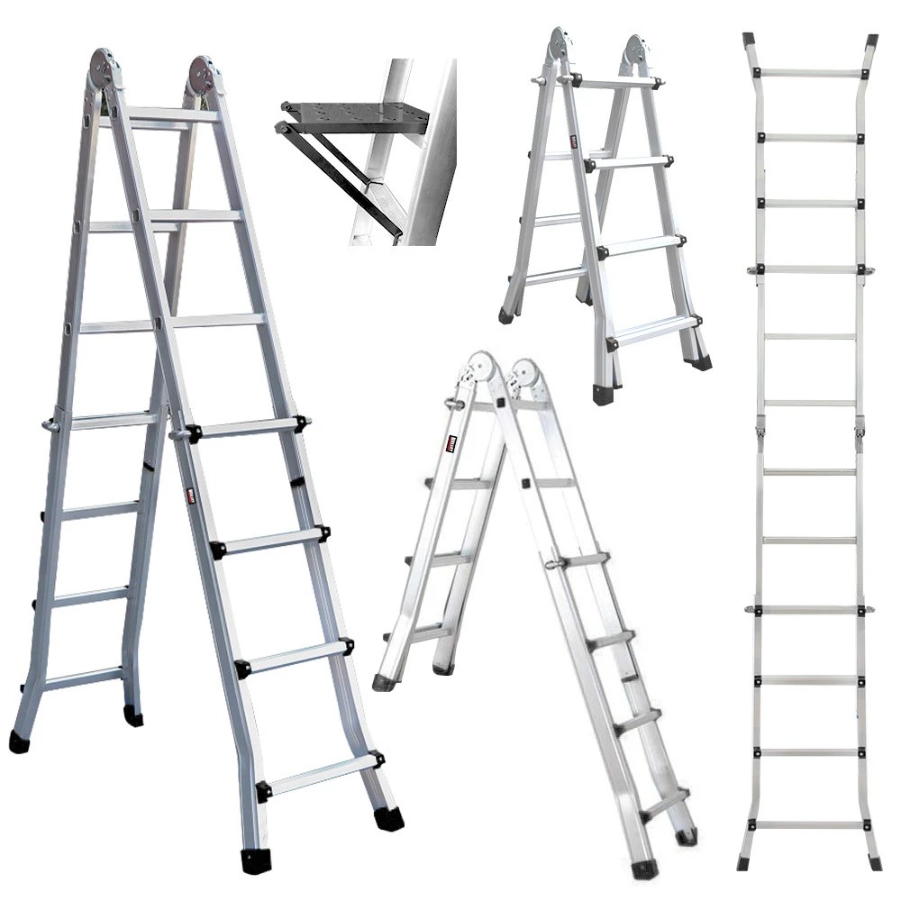 1 Bullet 4m Folding Aluminium Multipurpose Ladder, 1 of 1