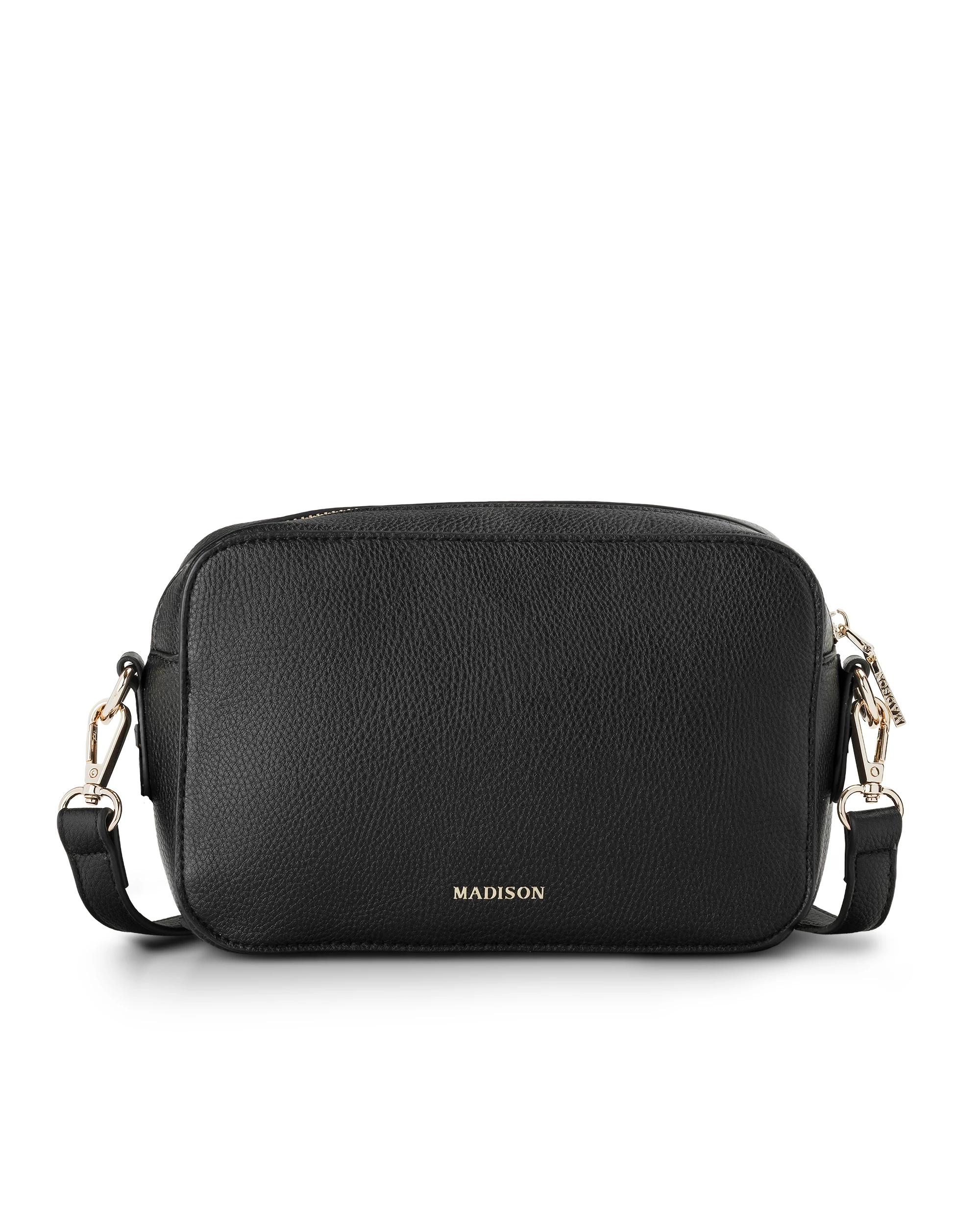 6 Madison Accessories Nina Zip Front Camera Crossbody Bag BLACK, 6 of 6