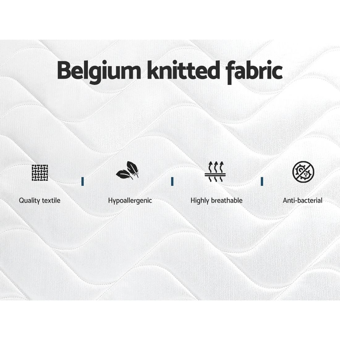 5 Giselle Bedding 13cm Mattress Tight Top King Single
 - White, 5 of 6