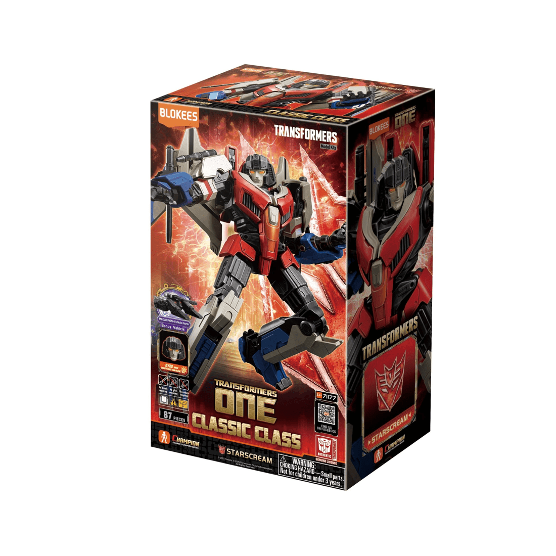 1 Blokees Transformers Classic Class 16 One Starscream Model Kit, 1 of 10