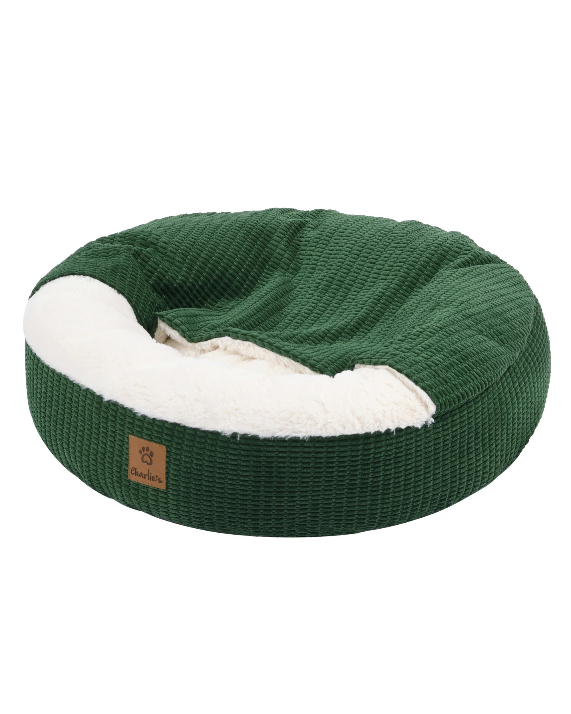 5 Charlie's Snookie Hooded Calming Dog Bed Large - Eden Green, 5 of 9