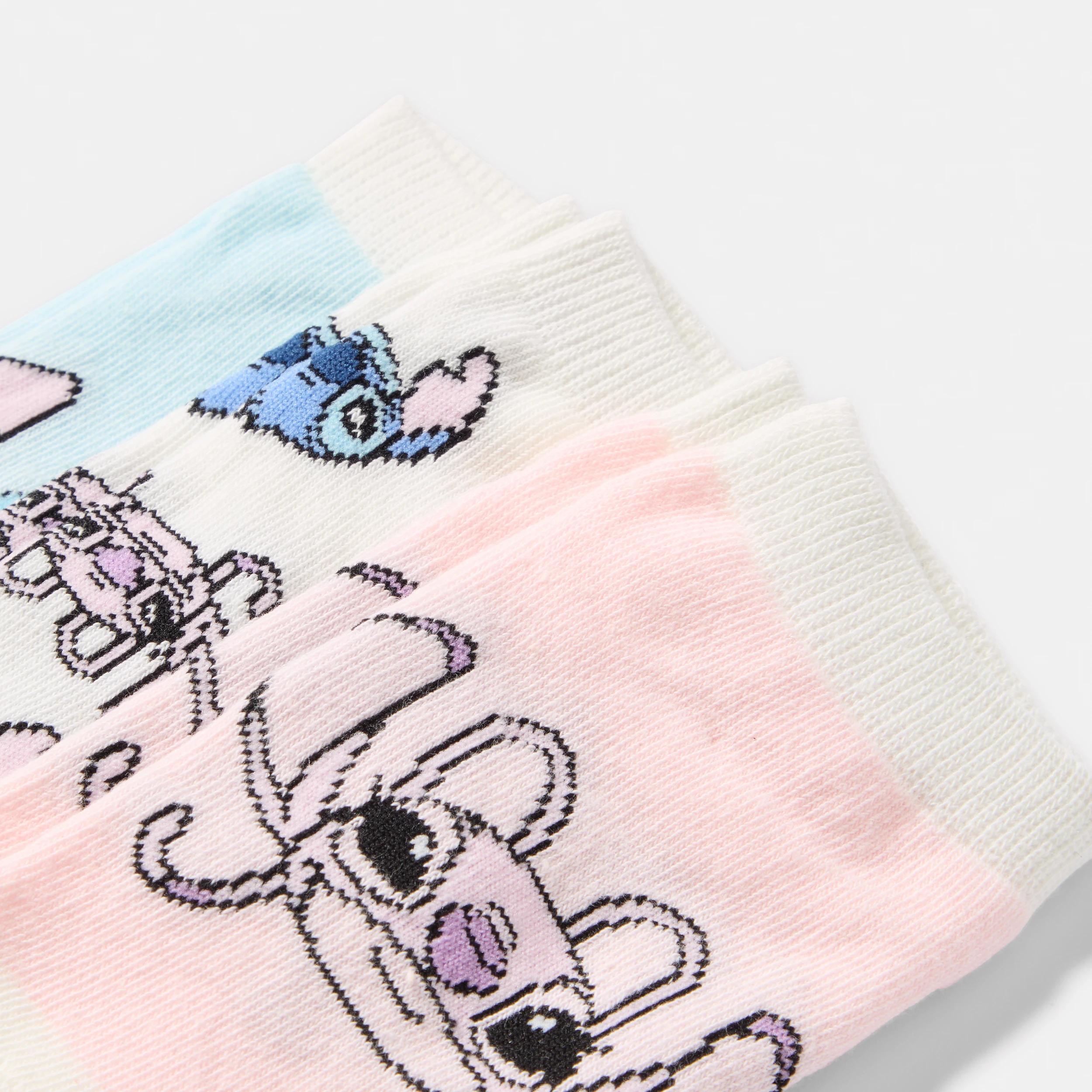 2 3 Pack Disney Lilo & Stitch License Low Cut Socks LILO AND STITCH SOCK PRINT, 2 of 2