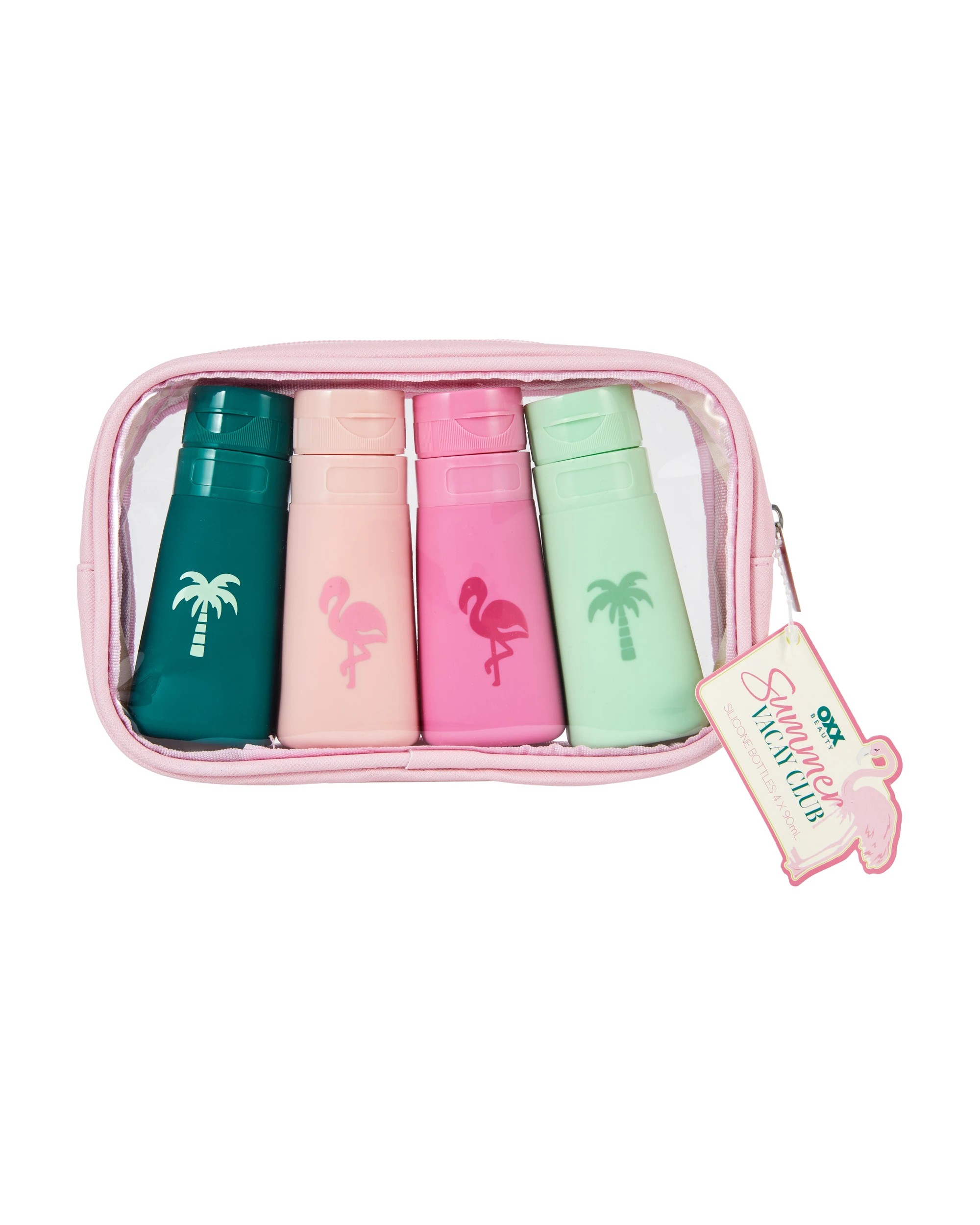 4 OXX Beauty 4 Pack Summer Vacay Club Silicone Bottles, 4 of 4