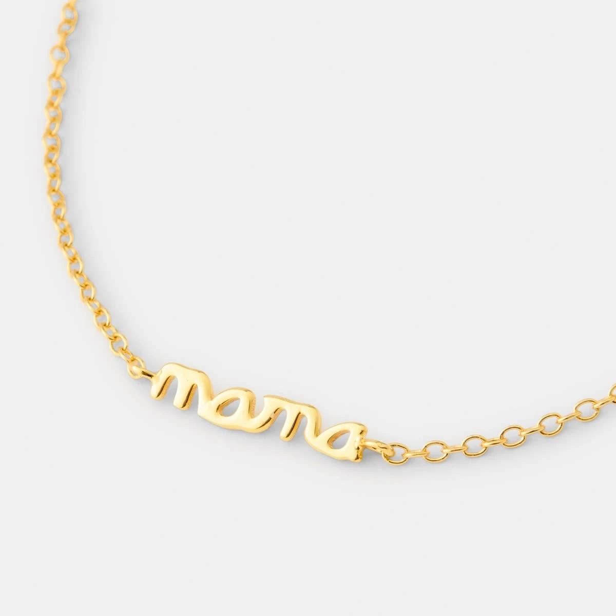 1 Mother's Day Gold Plated Sterling Silver 'Mama' Bracelet Gold, 1 of 4
