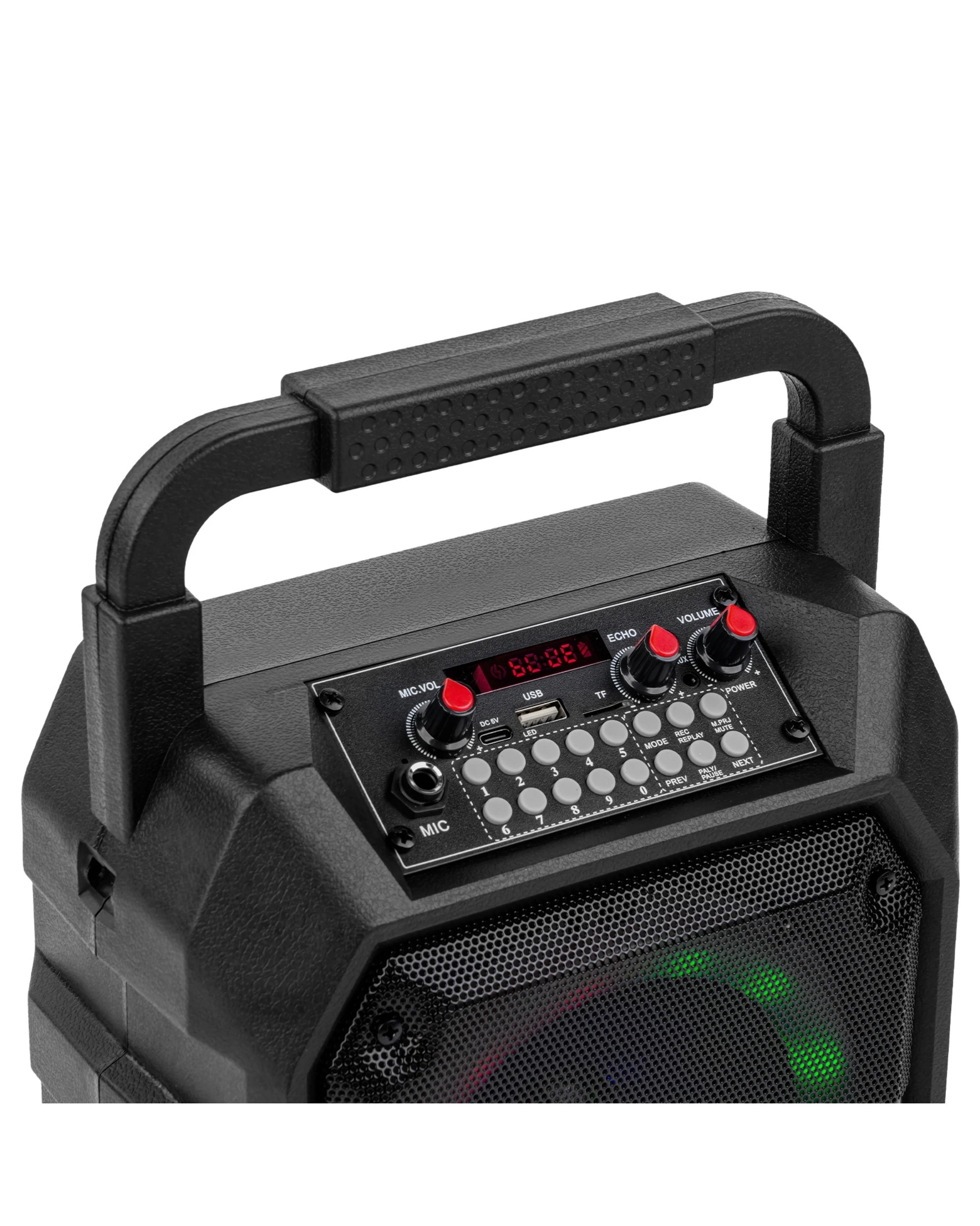 6 Advwin Karaoke Machine with 2 Wireless Microphones - Black, 6 of 8