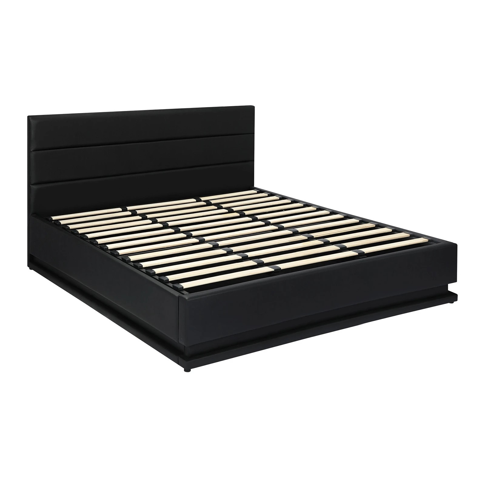 7 Oikiture Rgb Led King Bed Frame Gas Lift Base With Storage
 - Black, 7 of 10