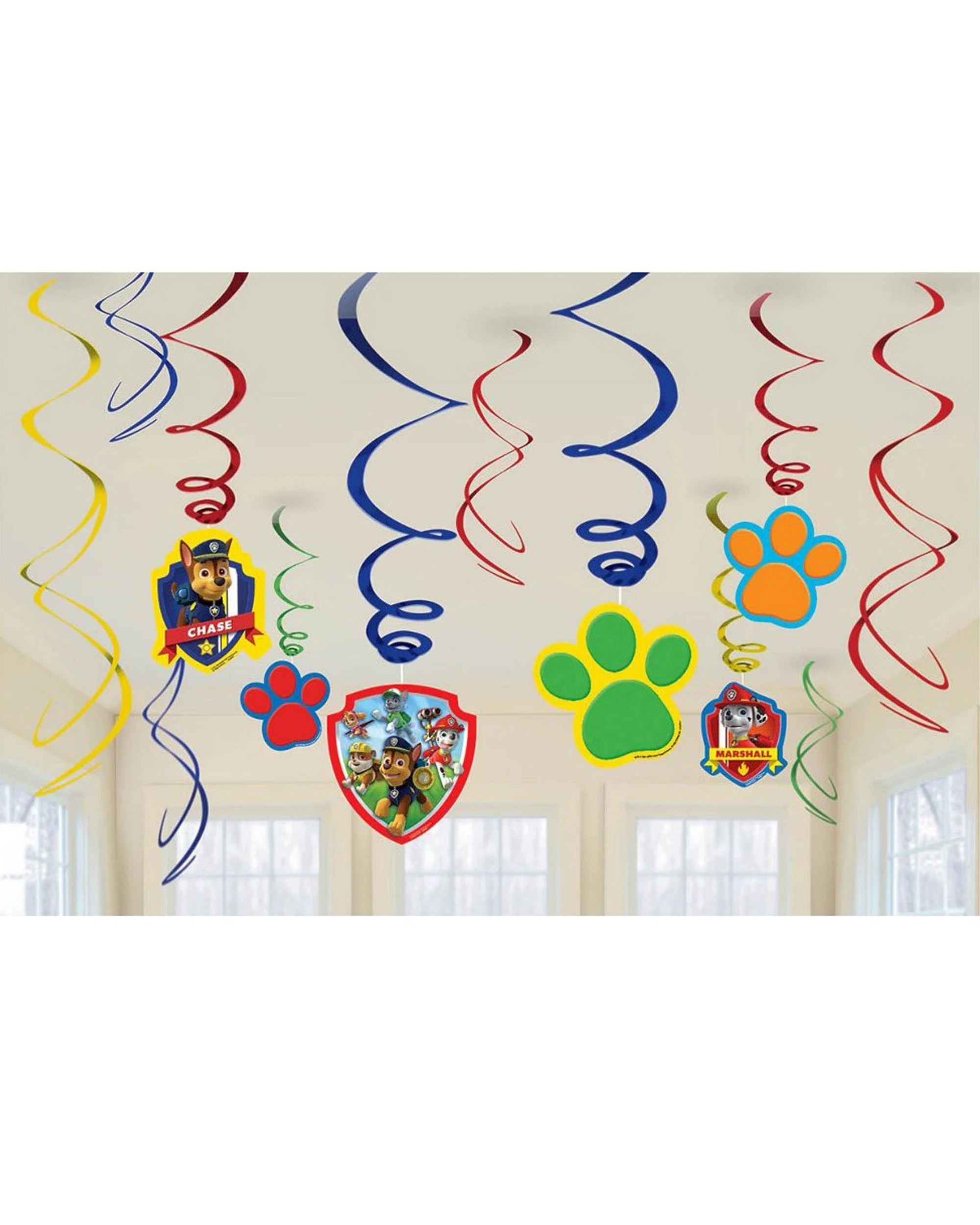 1 PAW Patrol Paw Patrol Swirl Decorations Pack of 12, 1 of 1