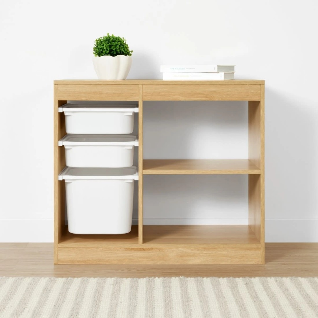 1 Kids Storage Unit with 3 Tubs, 1 of 9