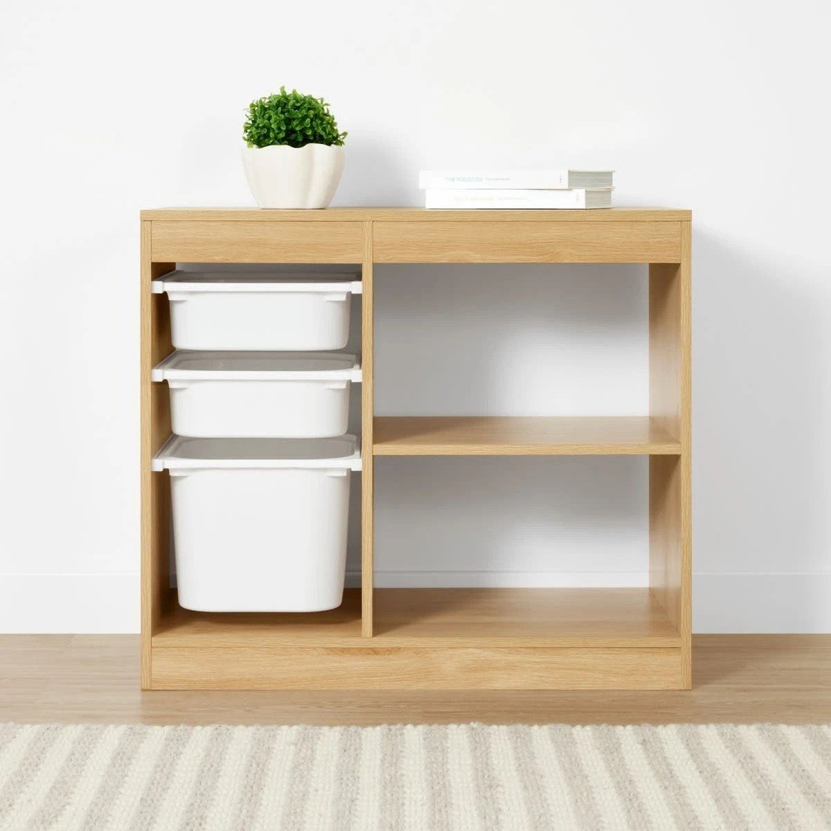 1 Kids Storage Unit with 3 Tubs, 1 of 9