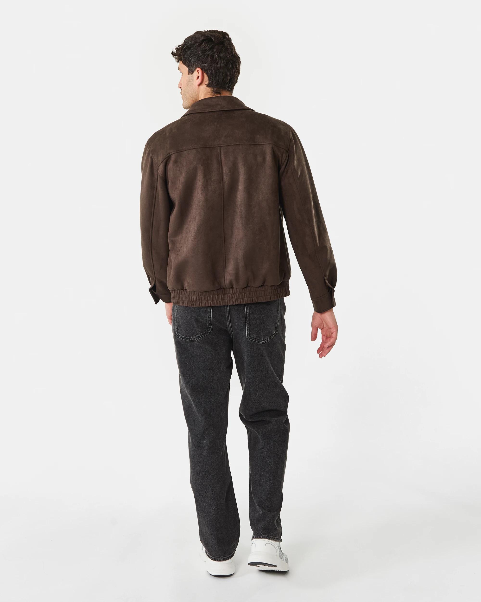 4 Suedette Bomber Jacket Brn Mulch, 4 of 9