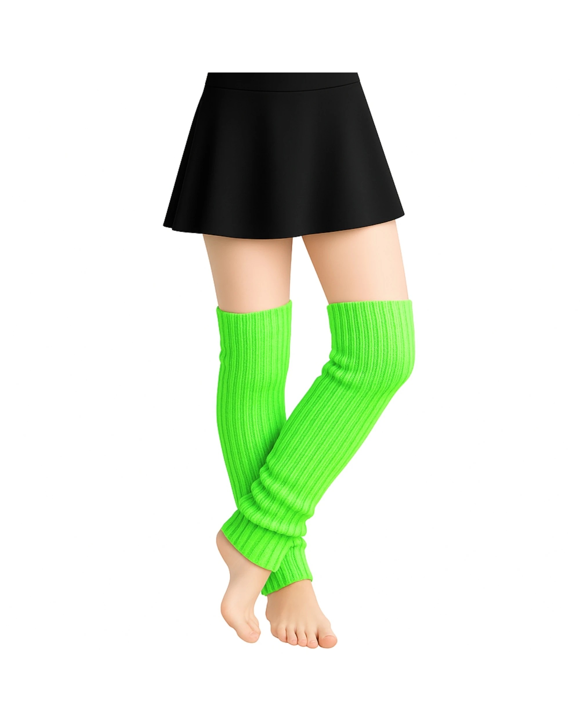 1 Partyrama Neon Knitted Leg Warmers - Green, 1 of 1