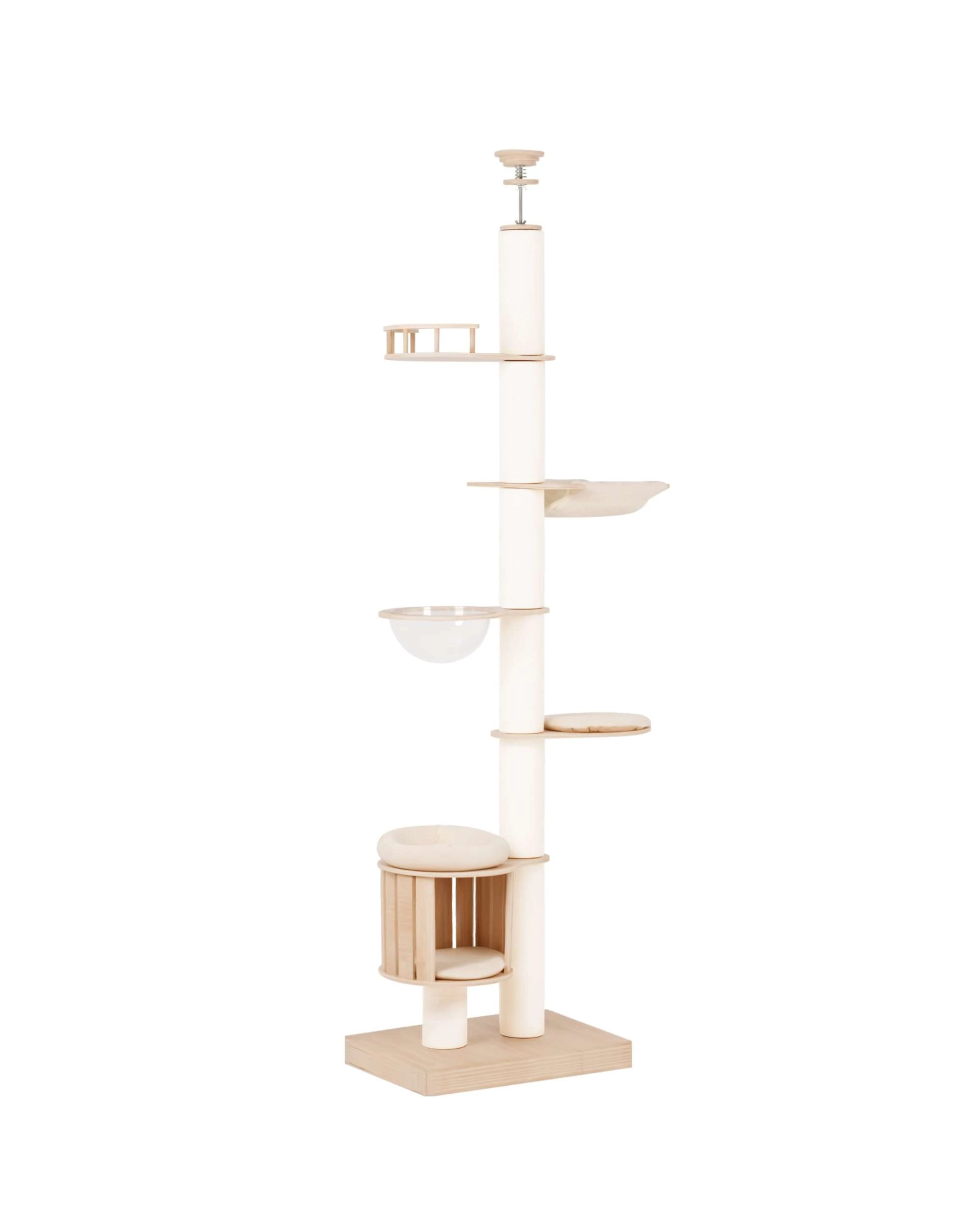 2 Advwin Cat Tree Wood Tower Scratching Floor to Ceiling, 2 of 7