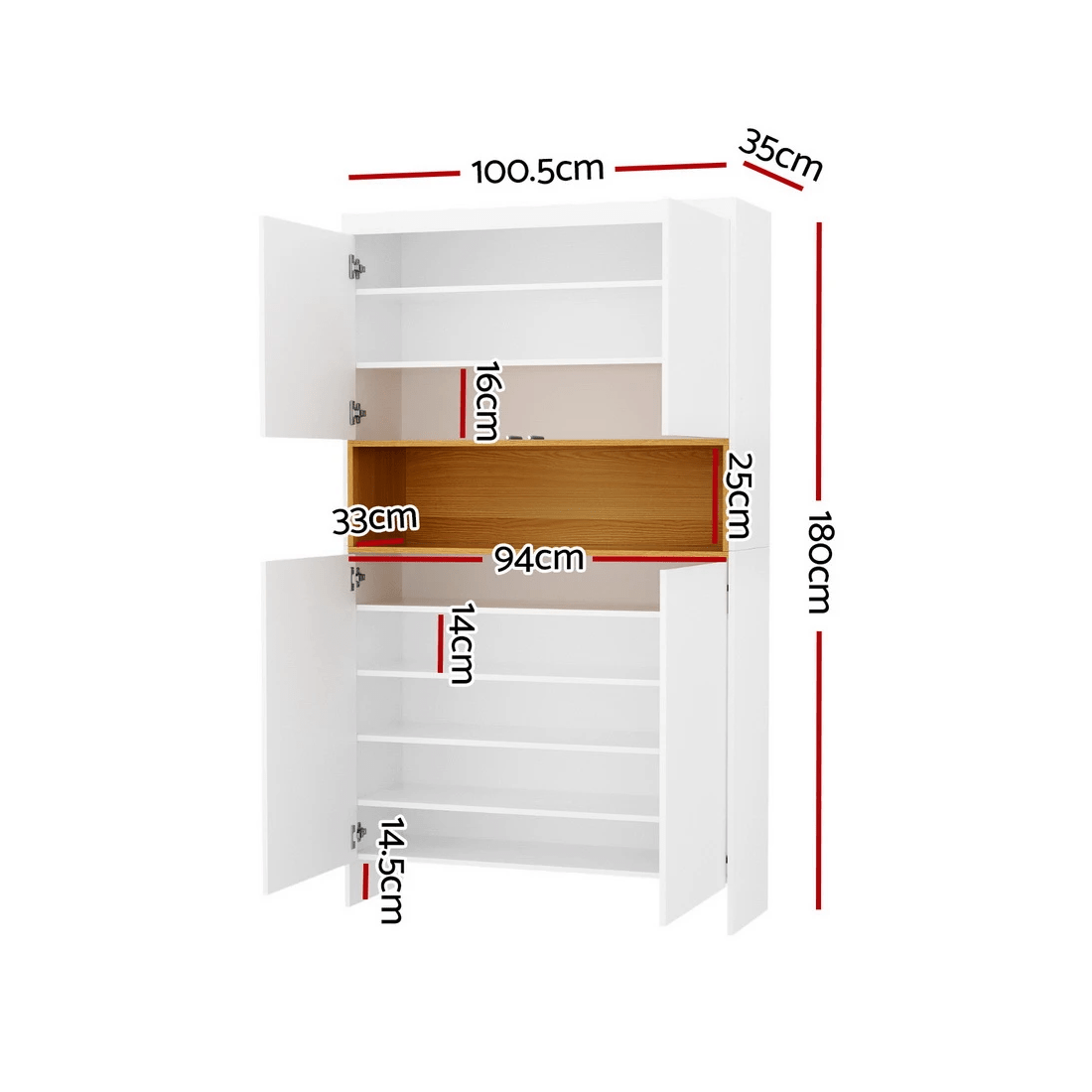3 Artiss Shoe Rack Storage Cabinet 9 Tiers - Multi, 3 of 7