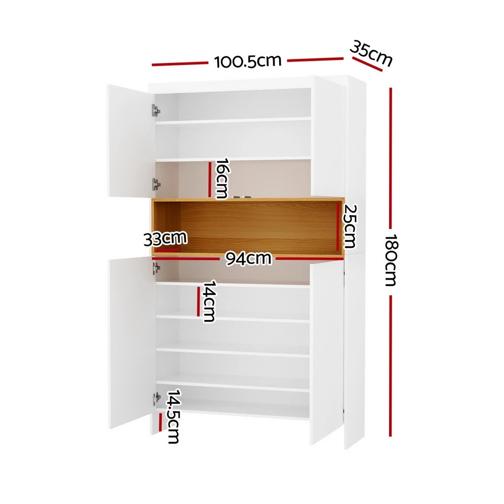 3 Artiss Shoe Rack Storage Cabinet 9 Tiers - Multi, 3 of 5