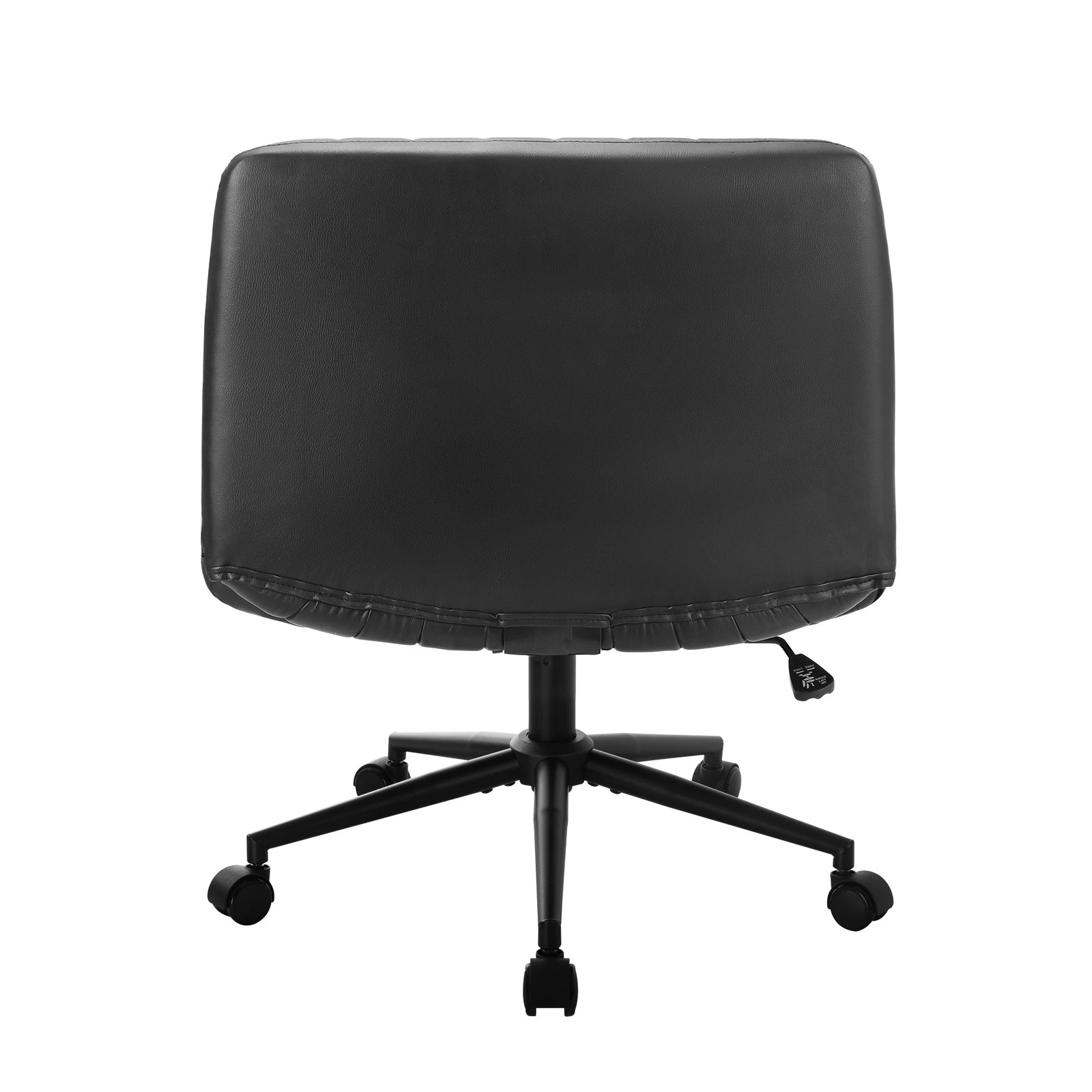 7 Oikiture Armless Office Desk Chair Faux Leather
 - Black, 7 of 9