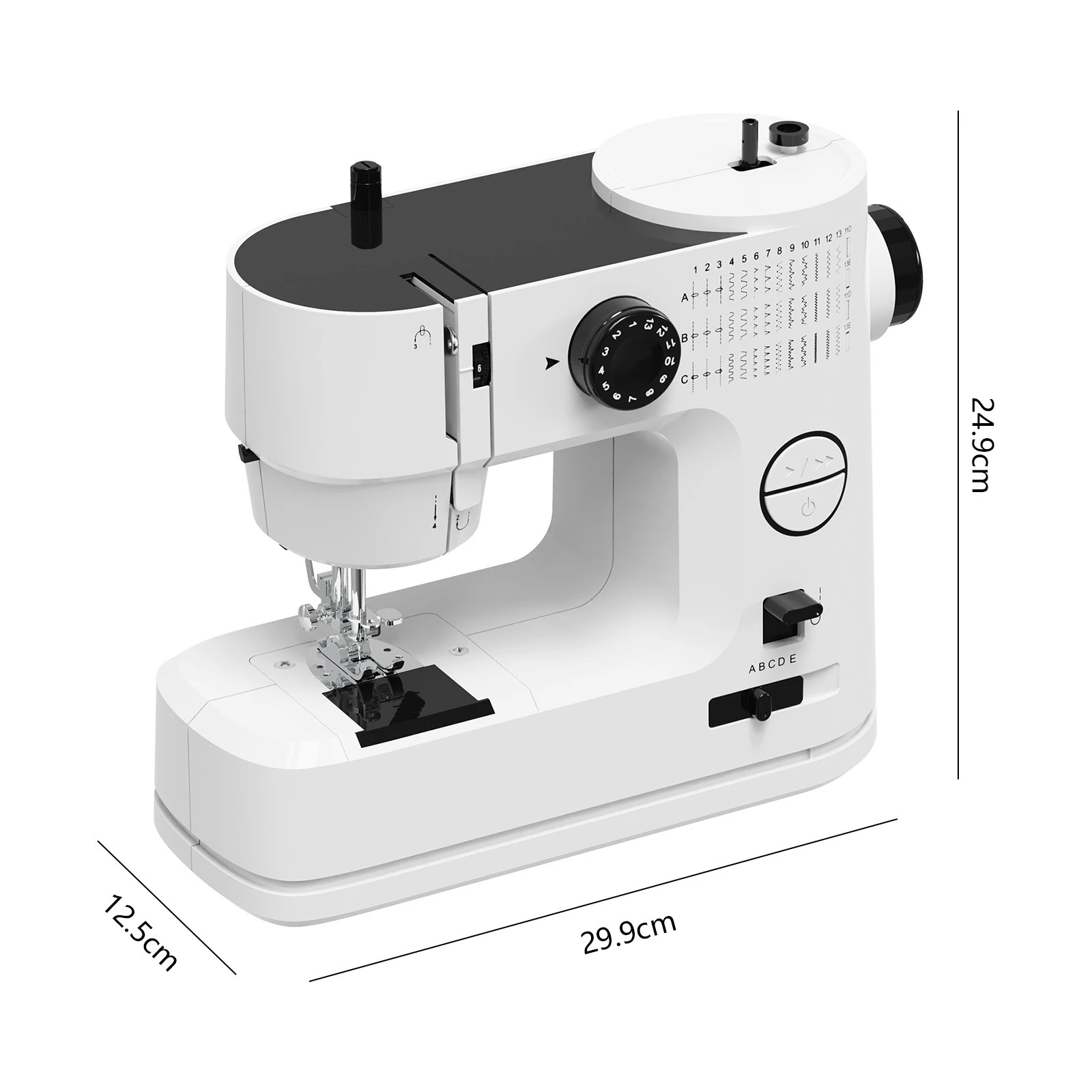 2 Advwin Mini Sewing Machine with 39 Built-in Stitch Pattern 42PCS Sewing Kit Doul-Thread 2 Speed Auto Rewind - White, 2 of 5