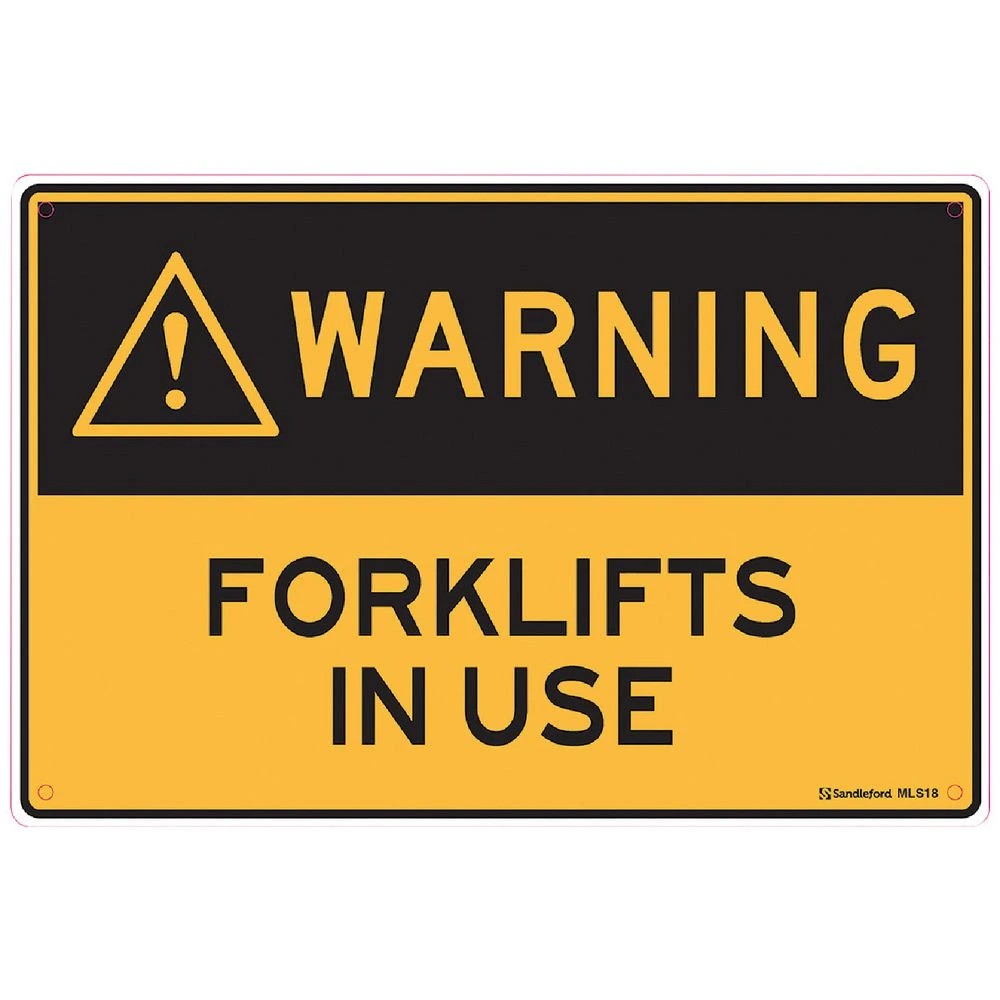 1 Forklifts in Use Sign 30 x 45cm, 1 of 1
