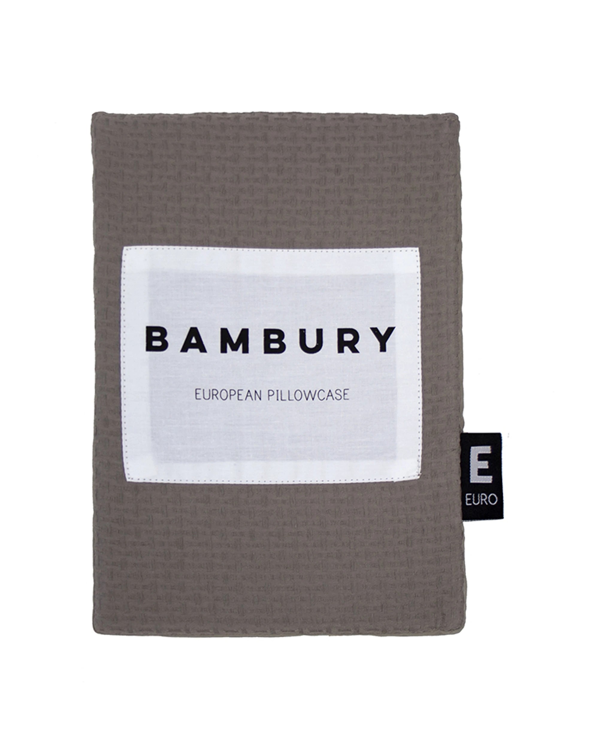 2 Bambury Home Living Decorative Euro Pillowcase Boyd Cotton Woven - Grey, 2 of 5