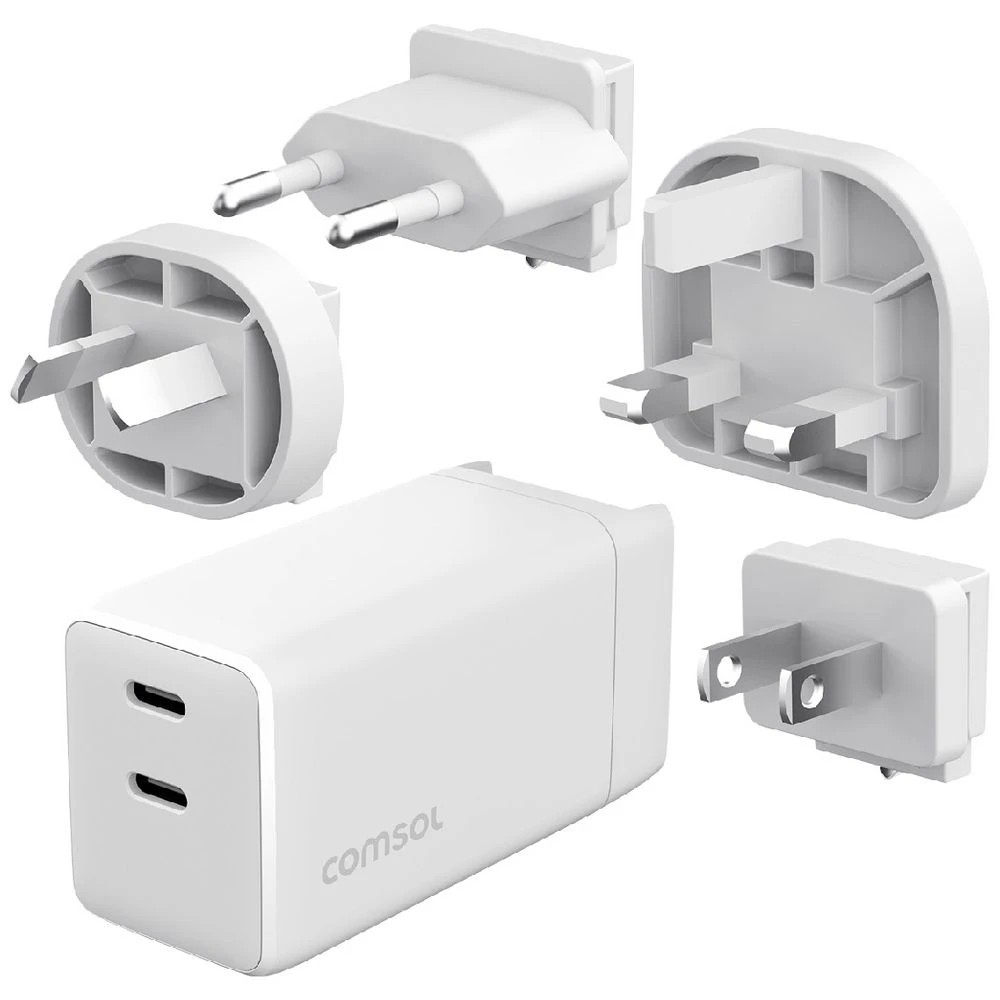 1 Comsol Travel Wall Charger 60W White, 1 of 6
