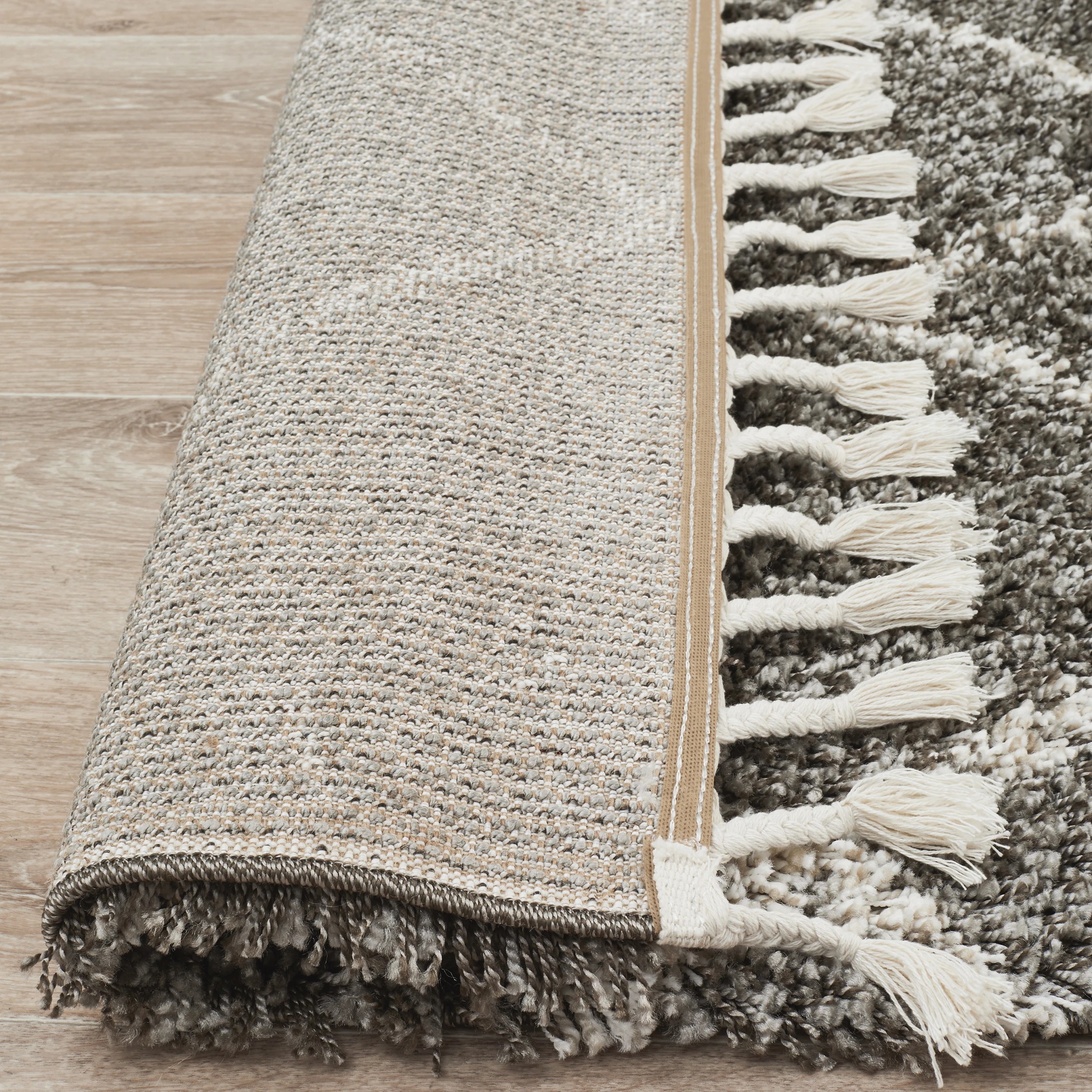 7 Common Ground Rugs Amber 44 170x120cm - Small Shag Rug - Silver, 7 of 7